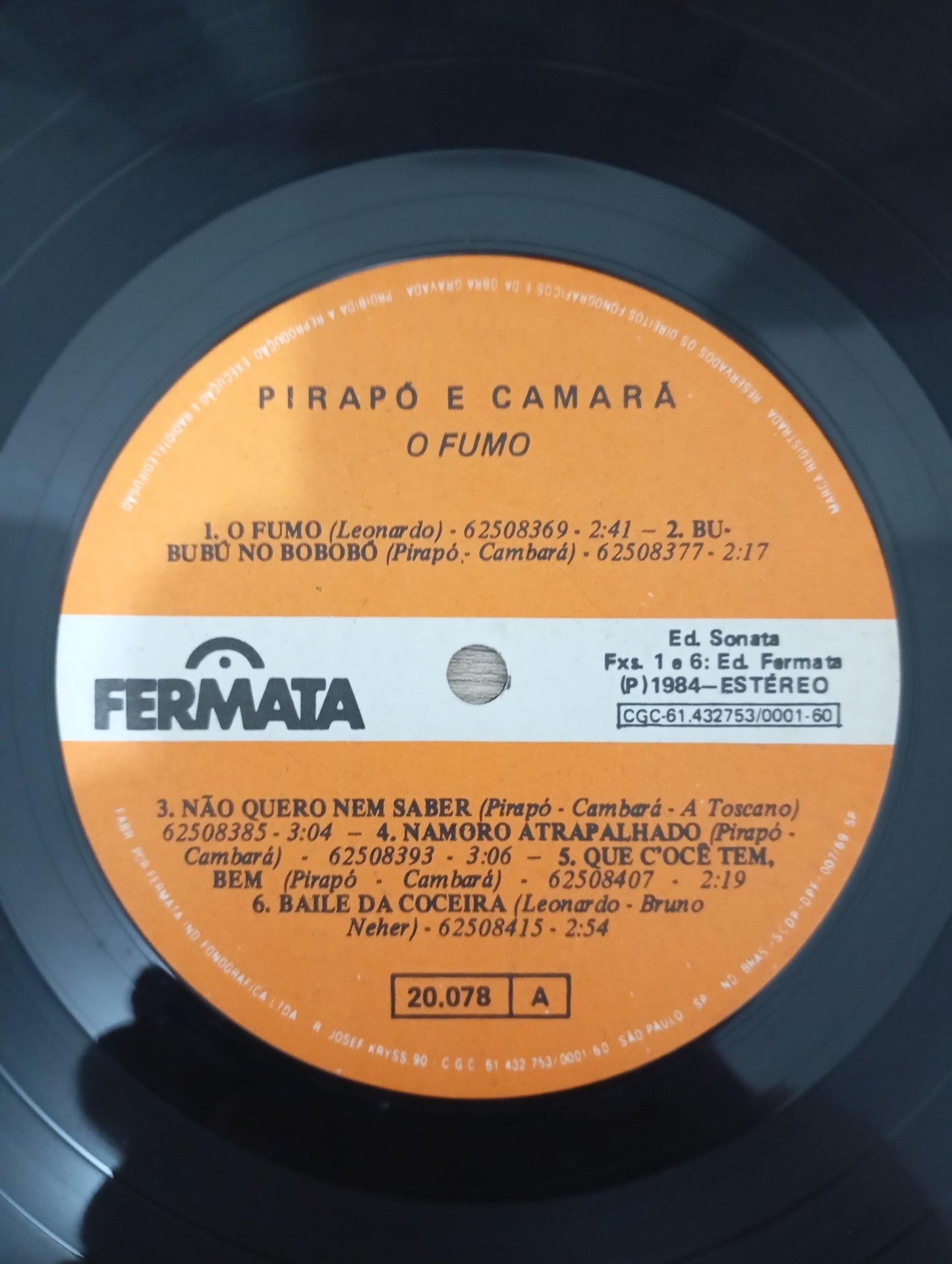 Lp Vinil Pirapó e Camará O Fumo