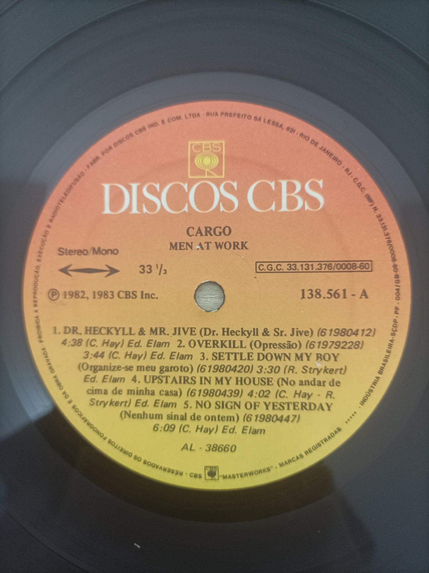 Lp Vinil Men At Work Cargo, Leia