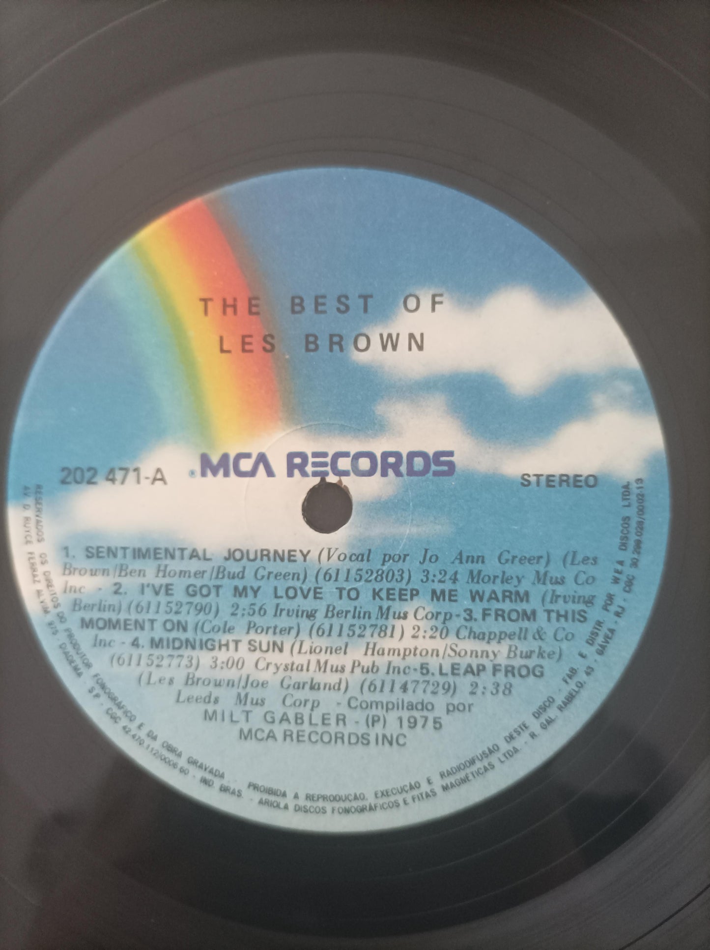 Lp Vinil Les Brown The Best of Com Encarte