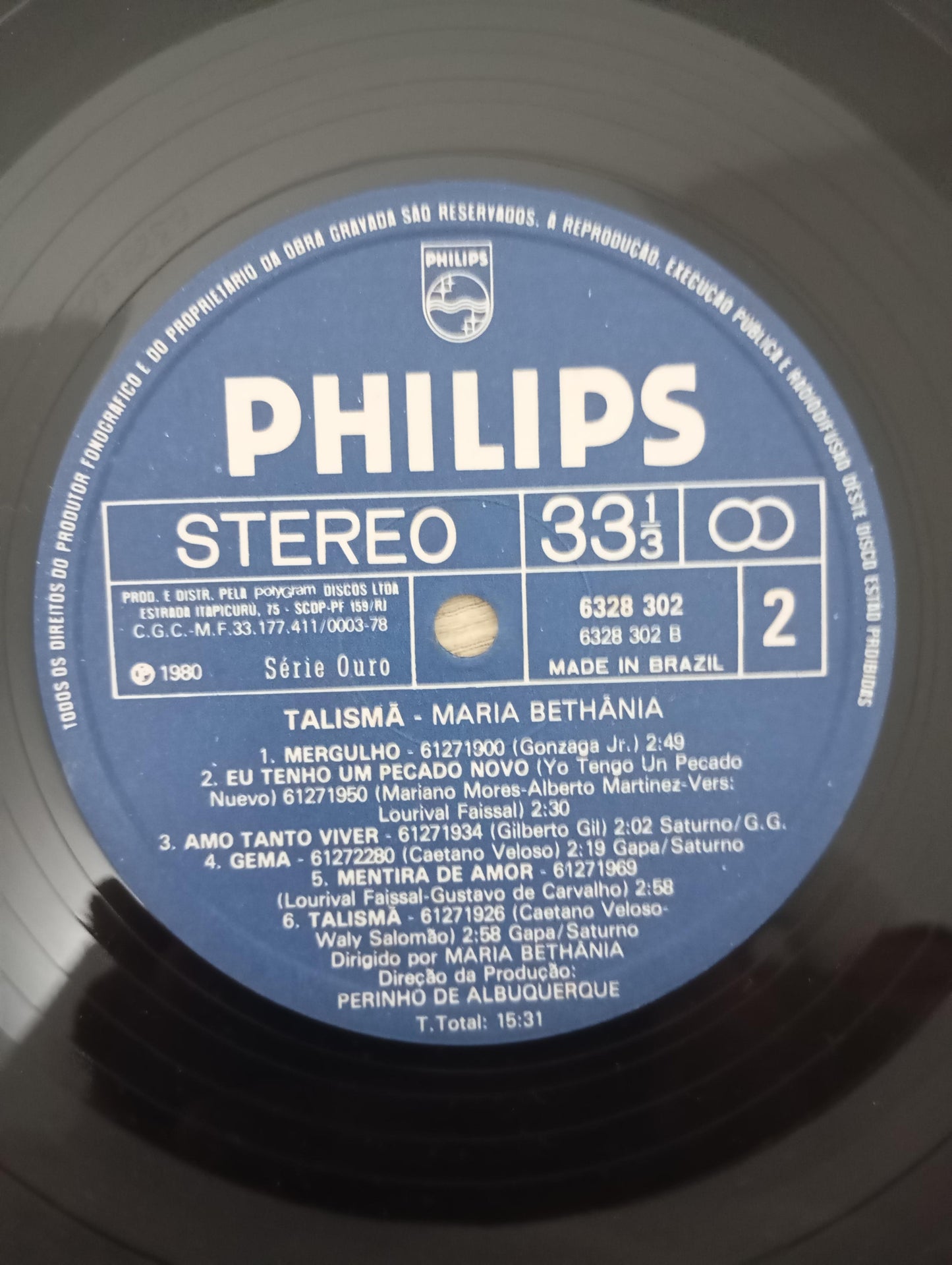 Disco Vinil Talismã Maria Bethânia Com Encarte A