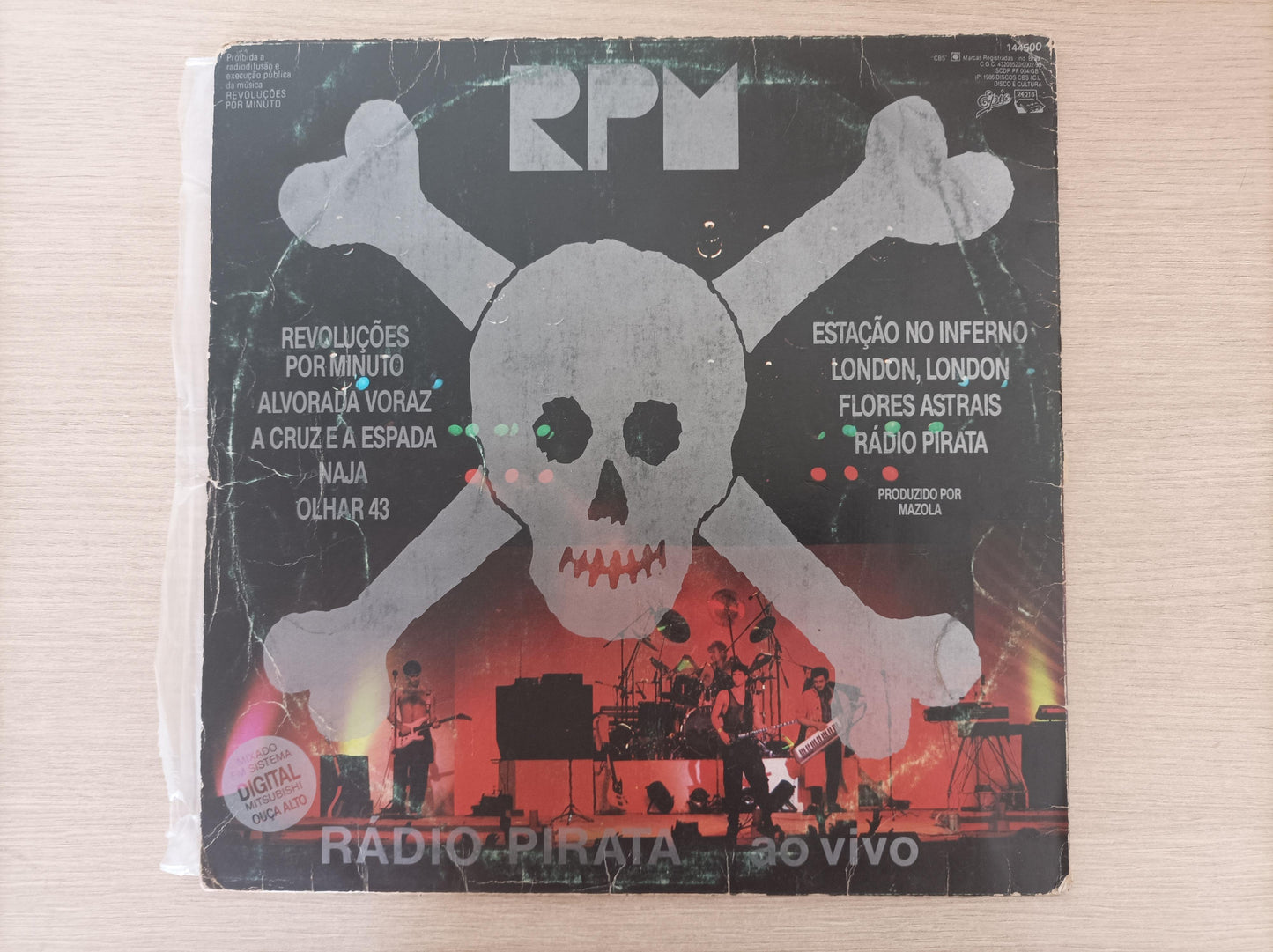 Lp Vinil RPM Rádio Pirata Ao Vivo Com Encartes