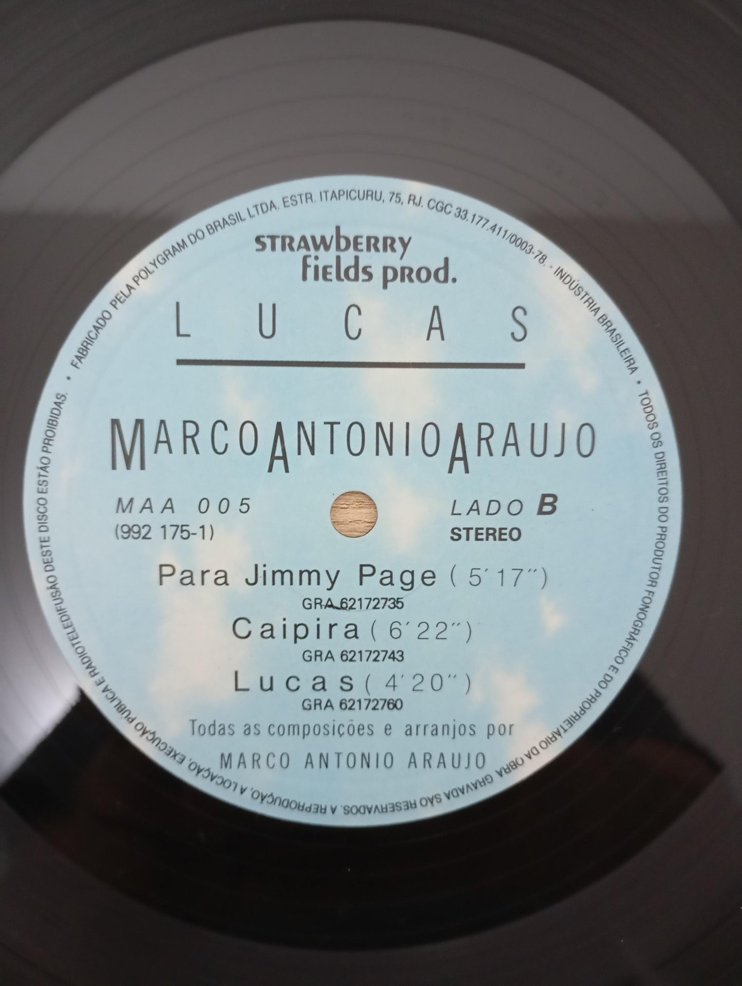 Lp Vinil Marco Antonio Araujo Lucas