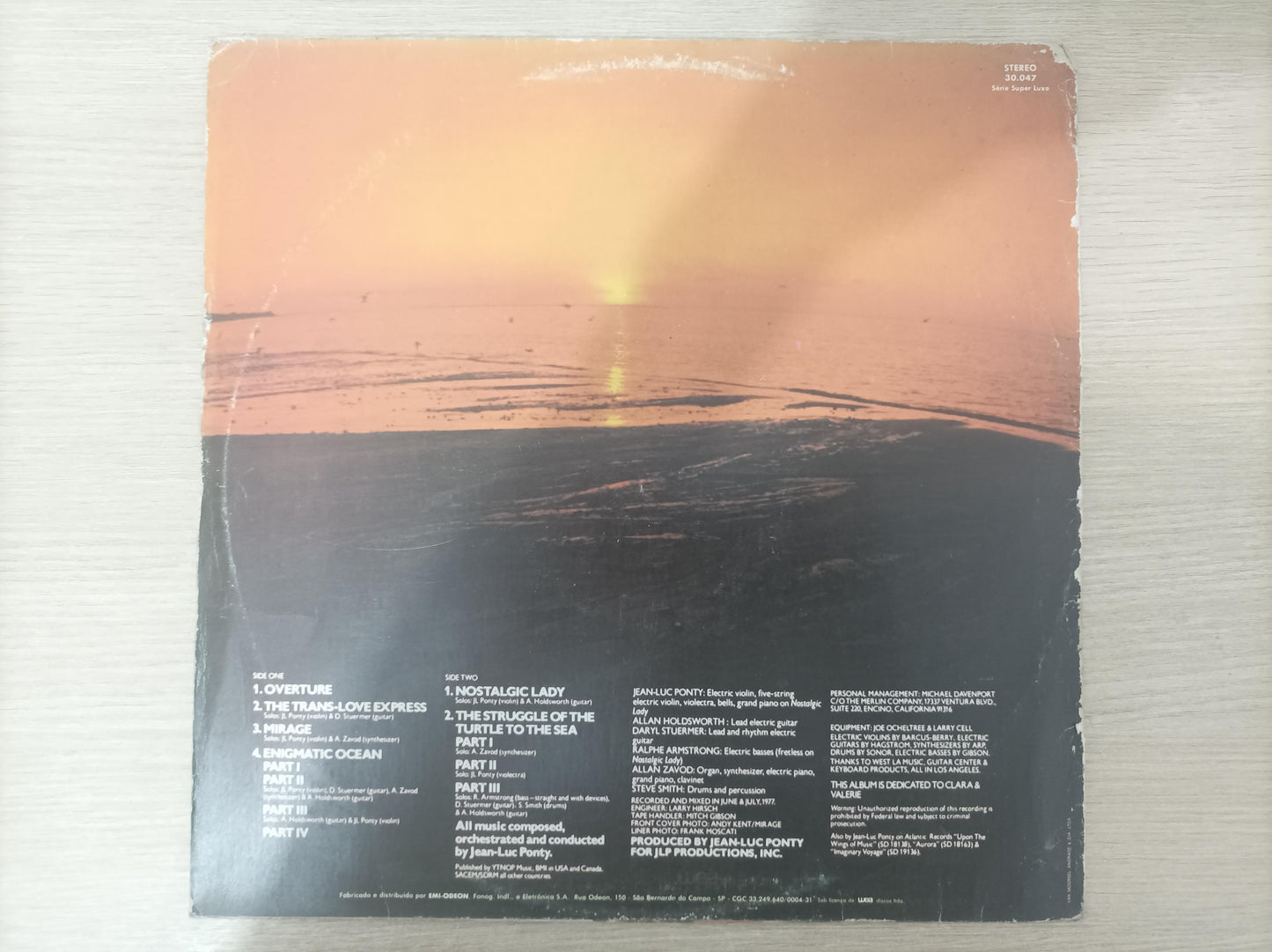 Disco Vinil Enigmatic Ocean Jean-Luc Ponty A
