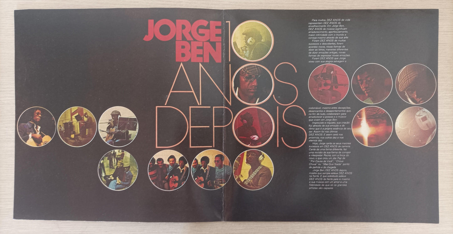 Lp Vinil Jorge Ben 10 Anos Depois Capa Dupla