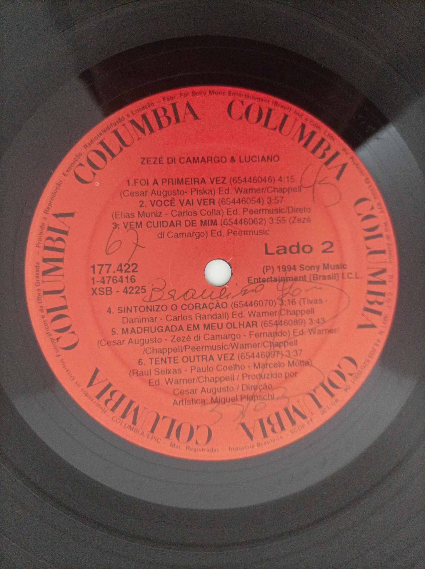 Lp Vinil Zezé Di Camargo & Luciano 1994 Com Encarte