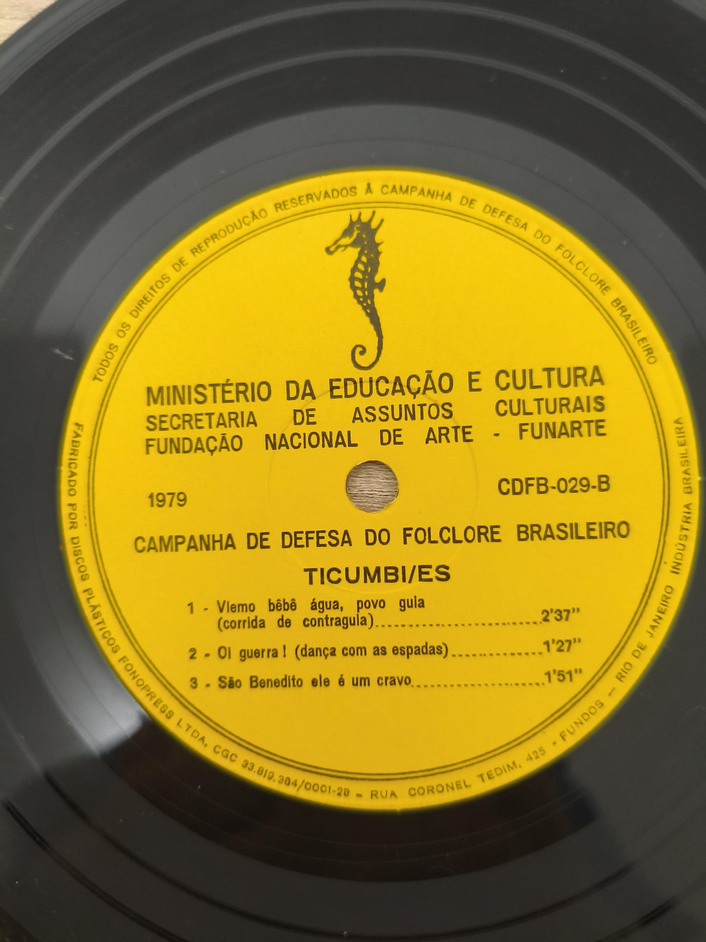 Compacto Vinil Folclore Brasileiro 29 Ticumbi / ES