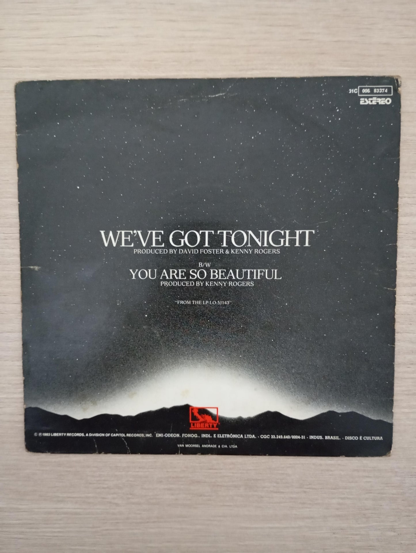 Vinil Compacto Kenny Rogers & Sheena Easton Weve Got Tonight