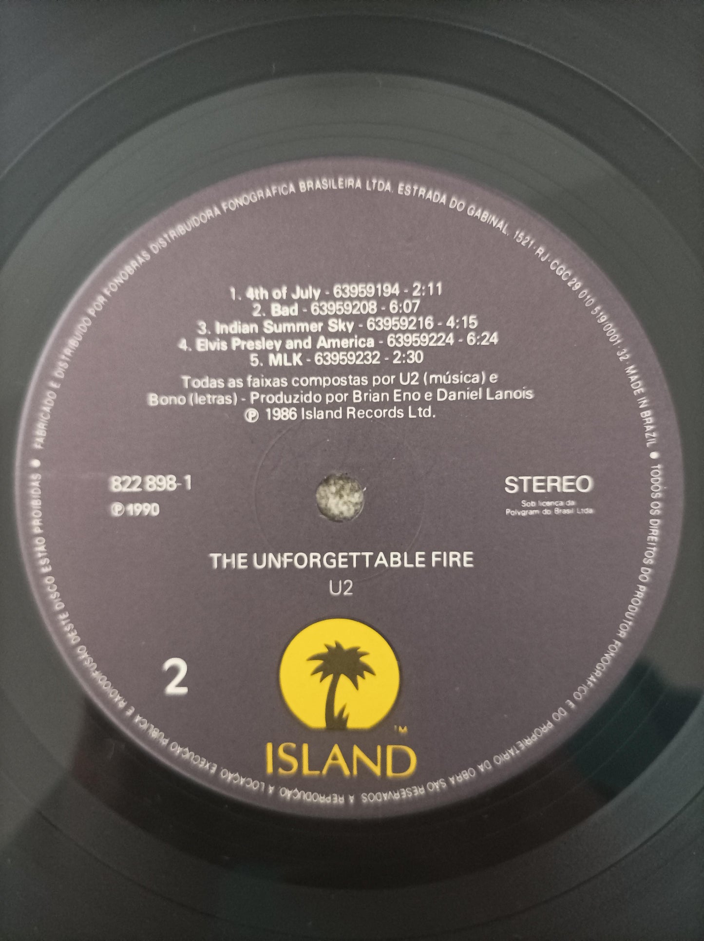 Lp Vinil U2 The Unforgettable Fire Com Encarte