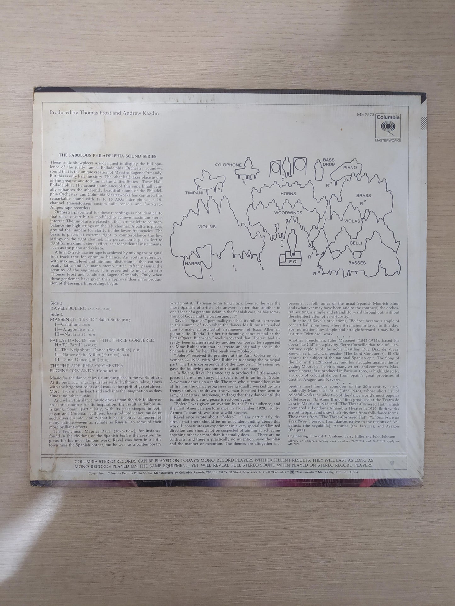 Lp Vinil Eugene Ormandy Bolero Importado