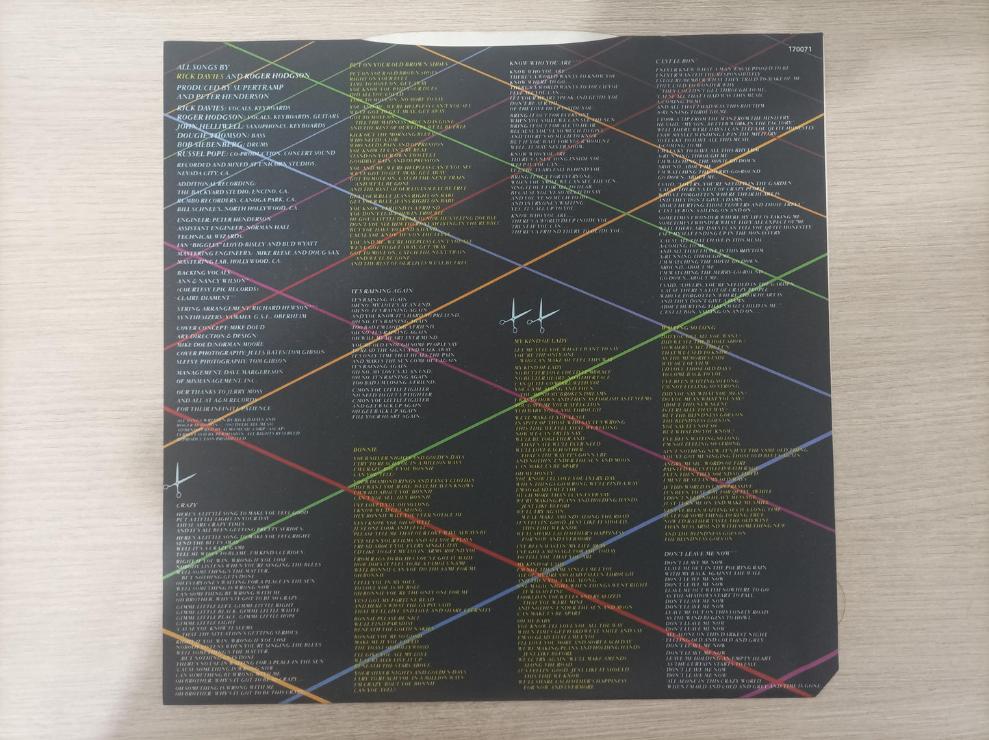 Lp Vinil Supertramp Famous Last Words Com Encarte
