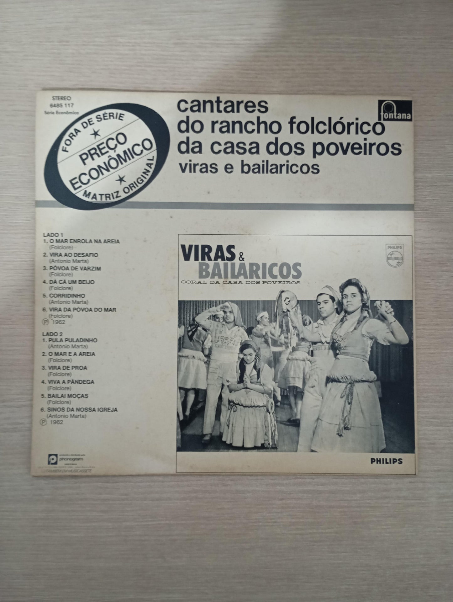 Lp Vinil Viras e Bailaricos Cantares do Rancho Folclórico