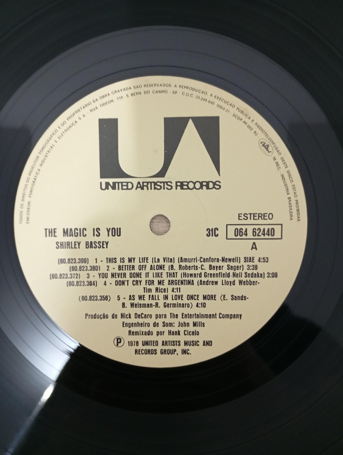 Lp Vinil Shirley Bassey The Magic Is You