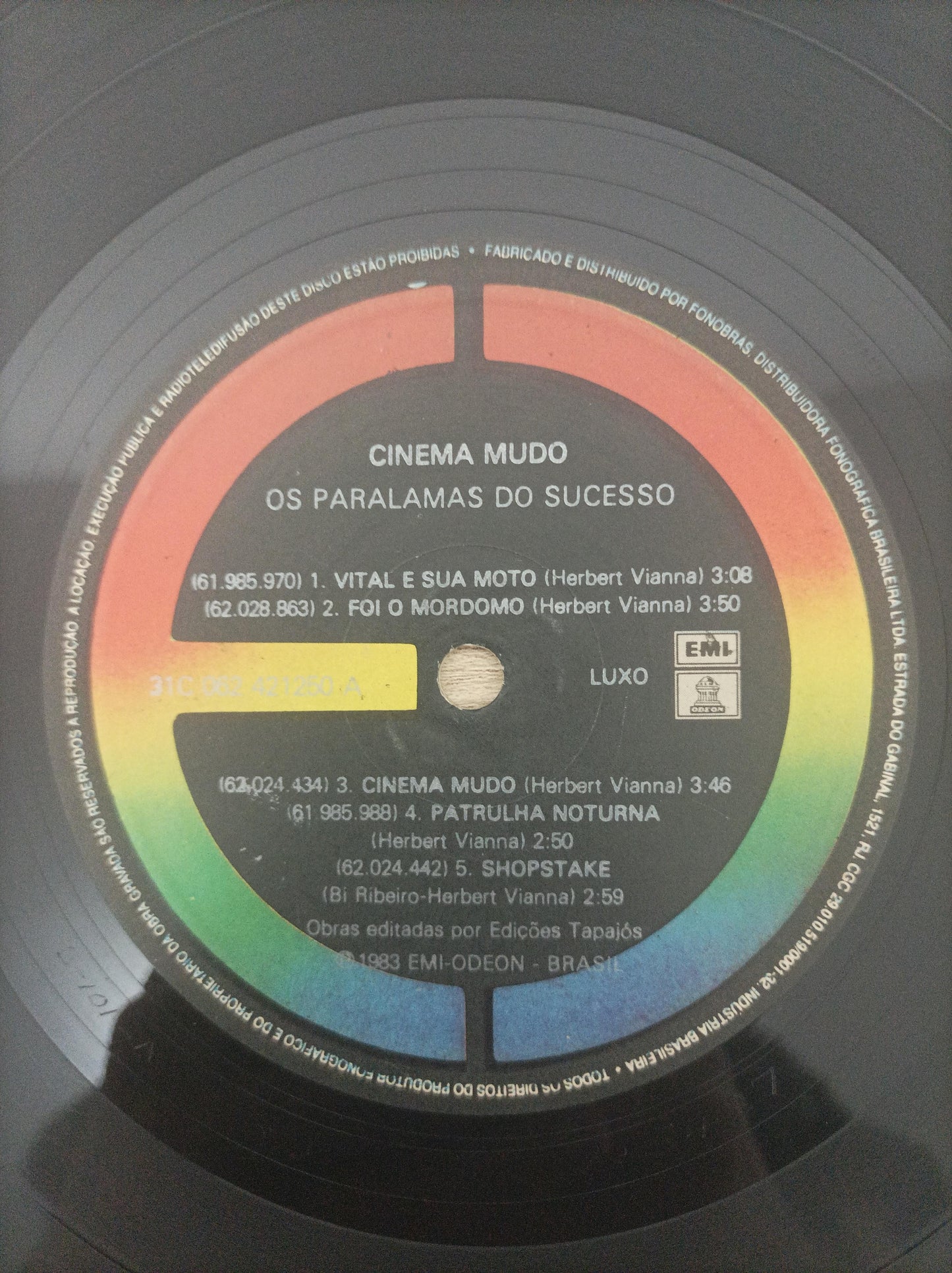 Lp Vinil Os Paralamas Do Sucesso Cinema Mudo