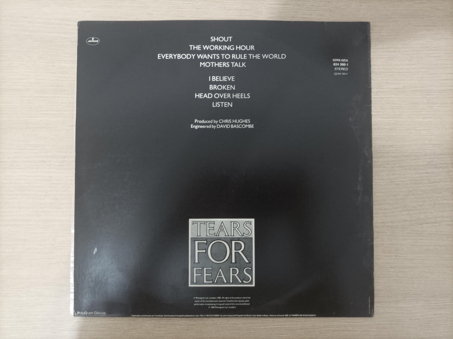 Lp Vinil Tears For Fears Songs From The Big Chair C/ Encarte