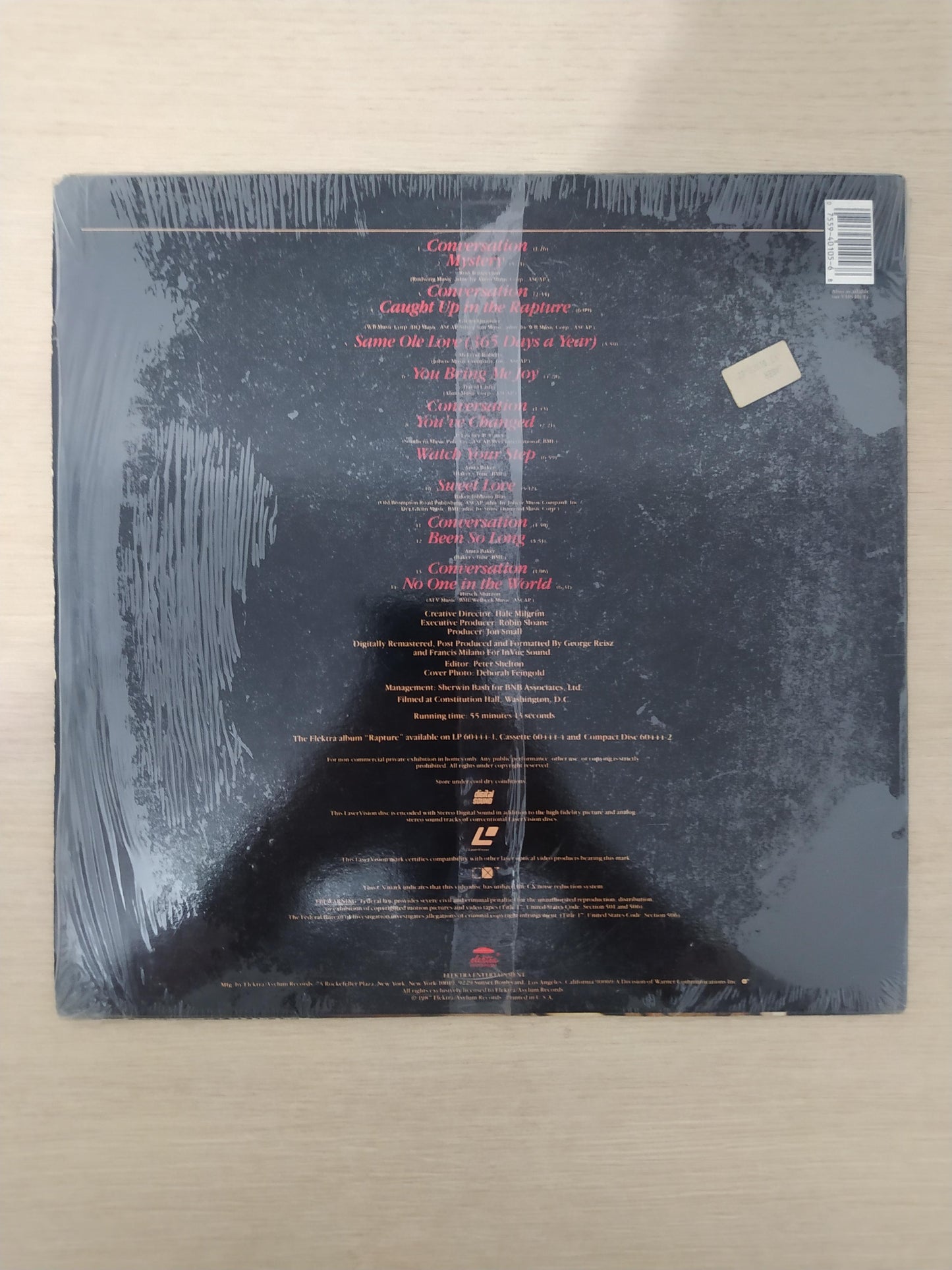 LD LaserDisc Anita Baker One Night Of Rapture Importado