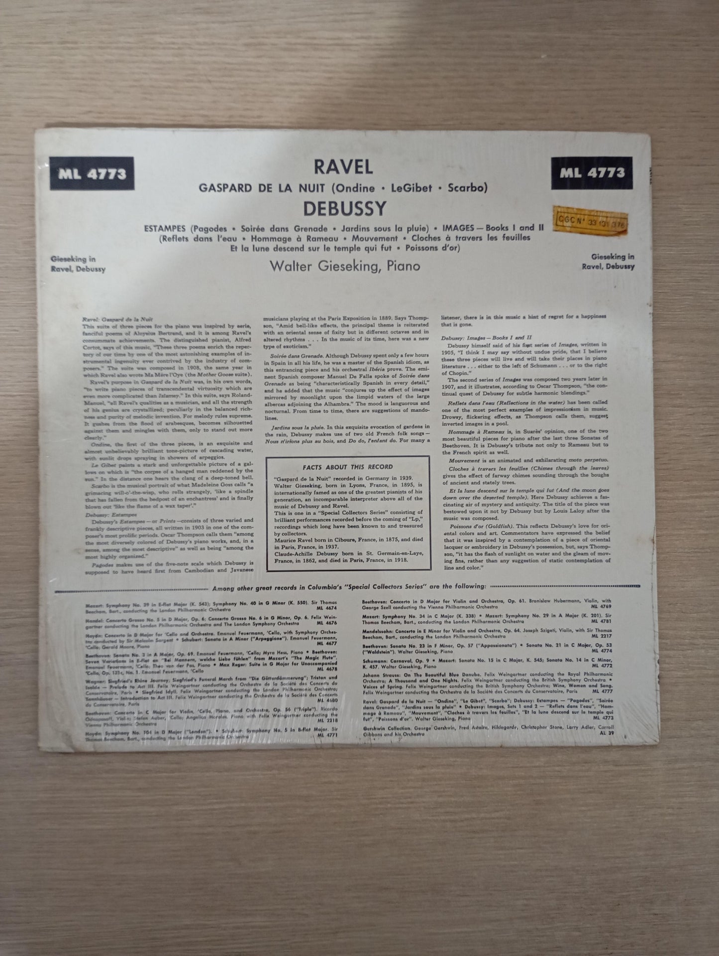 Lp Vinil Walter Gieseking Images Importado