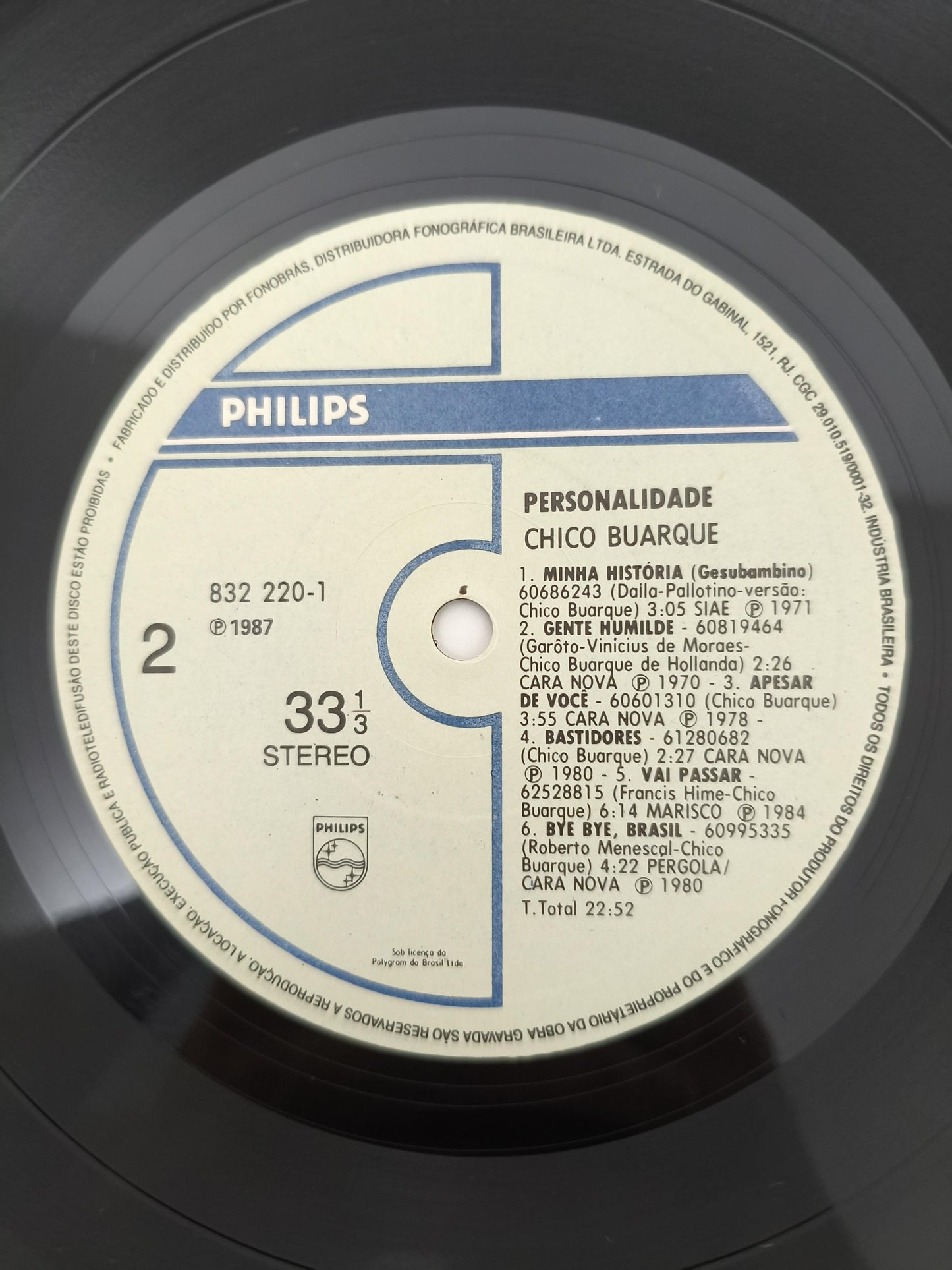 Lp Vinil Chico Buarque Personalidade Com Encarte