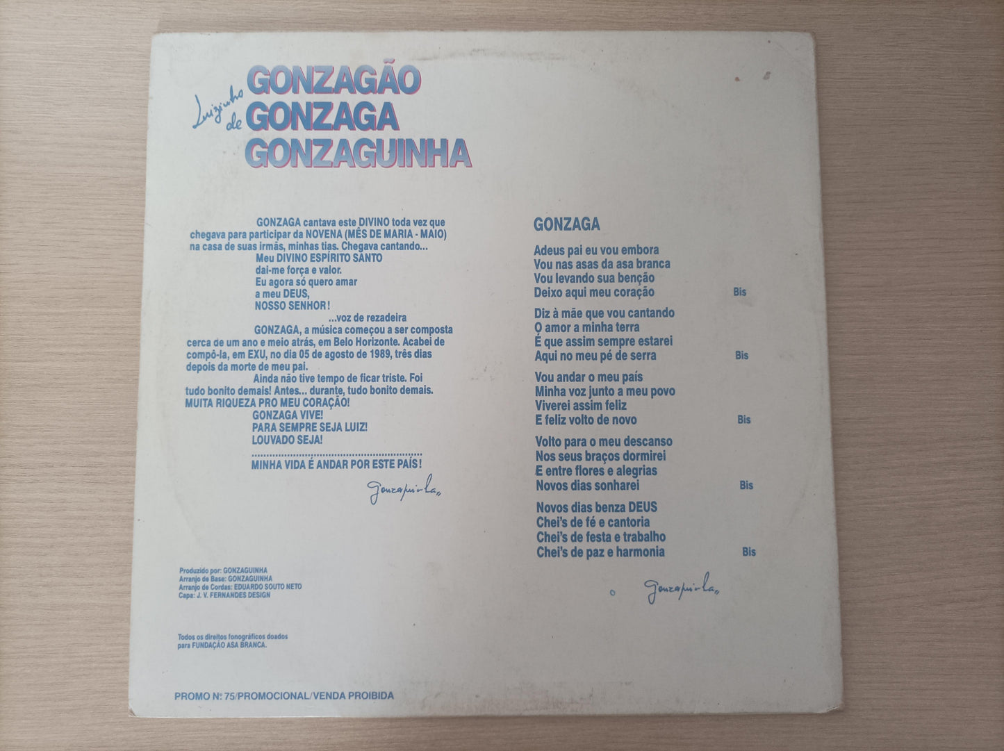Lp Vinil Gonzaguinha Luizinho de Gonzagão Gonzaga