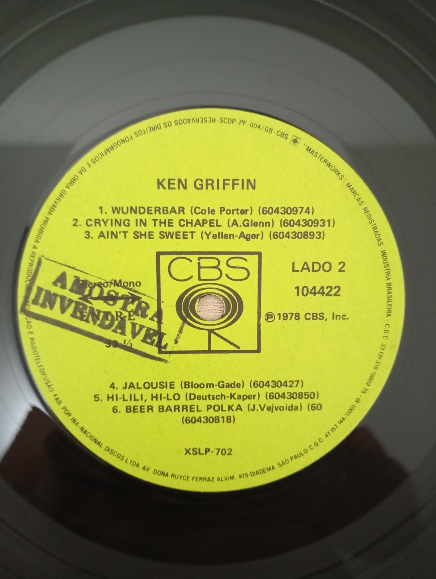 Lp Vinil Ken Griffin 1978