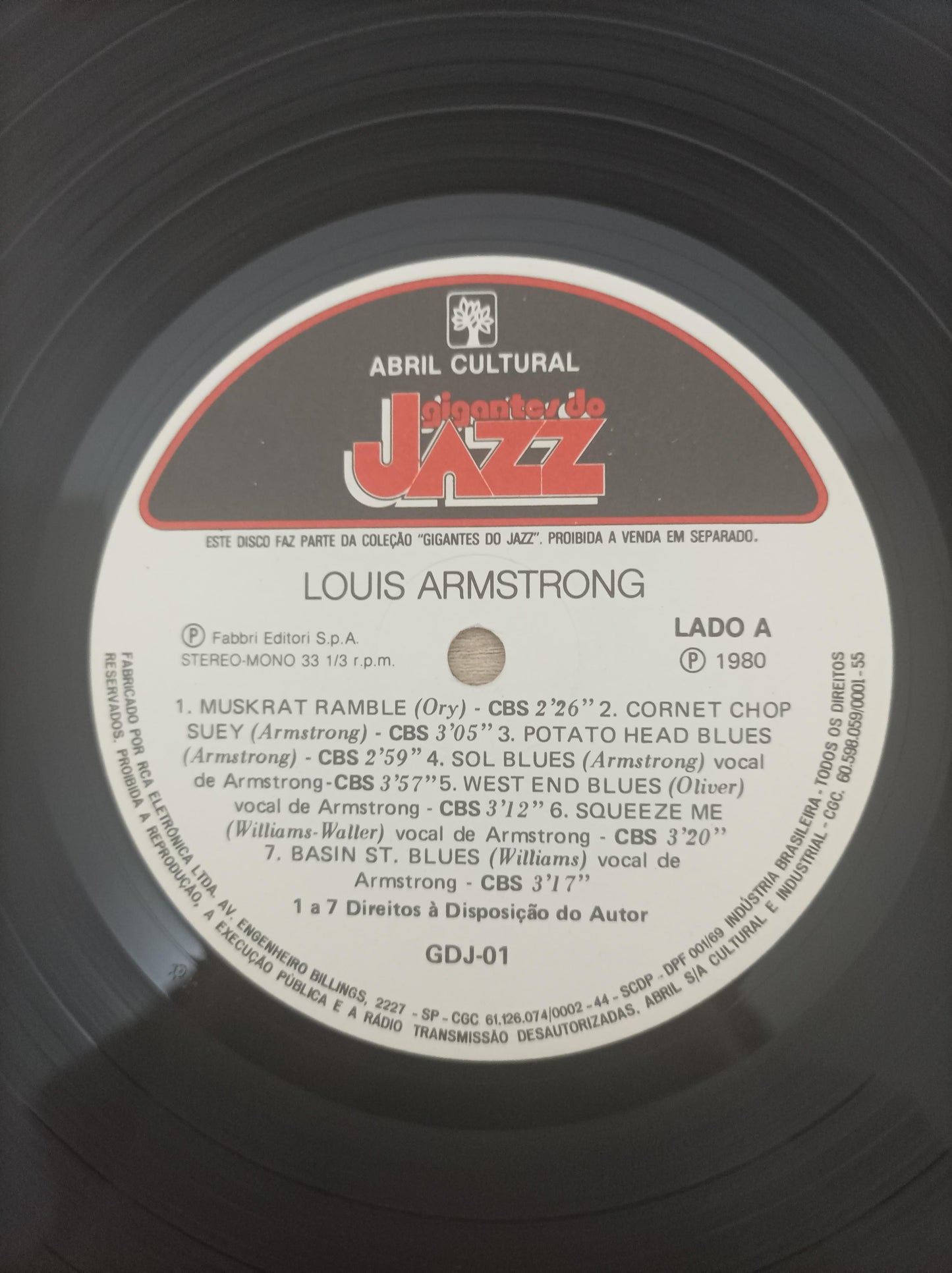 Lp Vinil Louis Armstrong Gigantes do Jazz Capa Dupla
