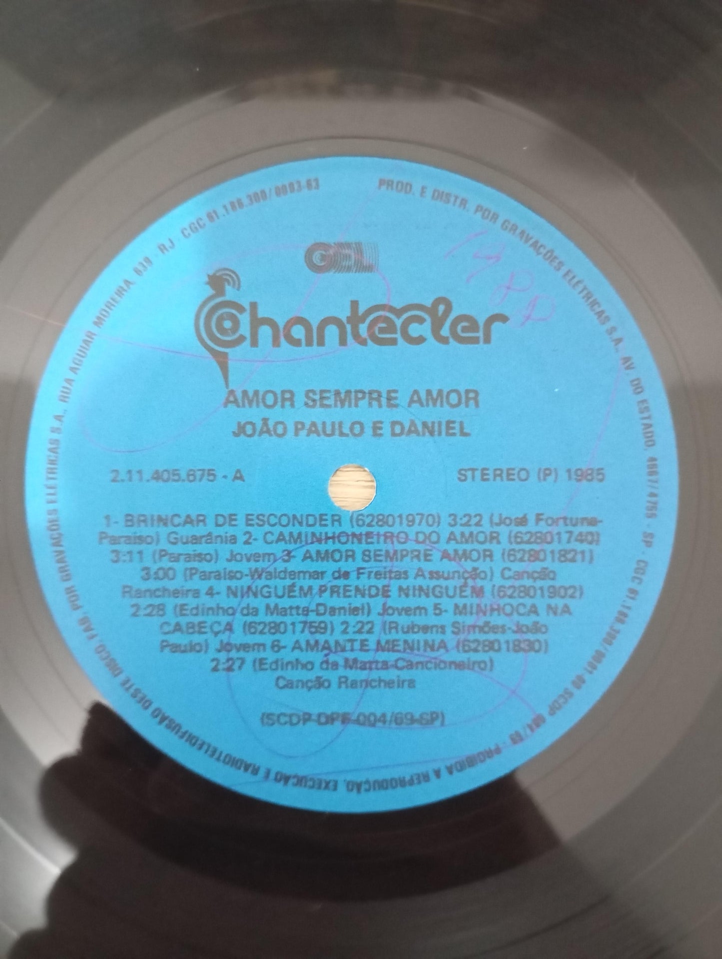 Lp Vinil João Paulo & Daniel Amor Sempre Amor 1985