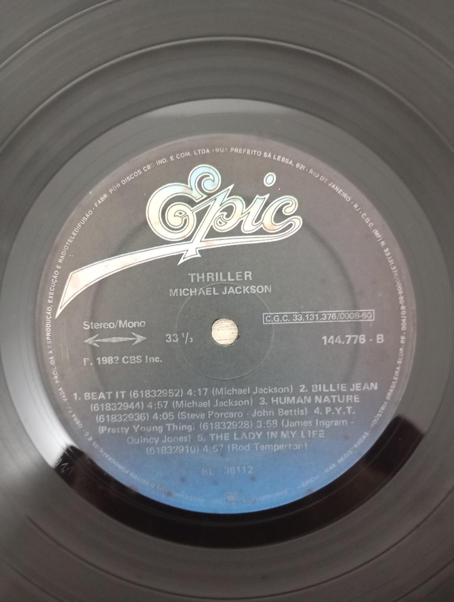 Disco Vinil Thriller Michael Jackson Com Encarte A