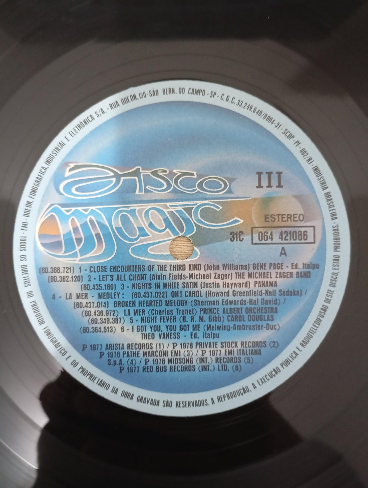 Disco Vinil Magic III Disco A