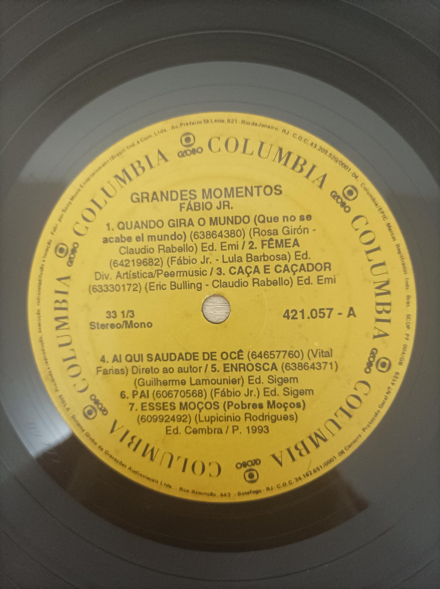 Lp Vinil Fábio Jr. Grandes Momentos