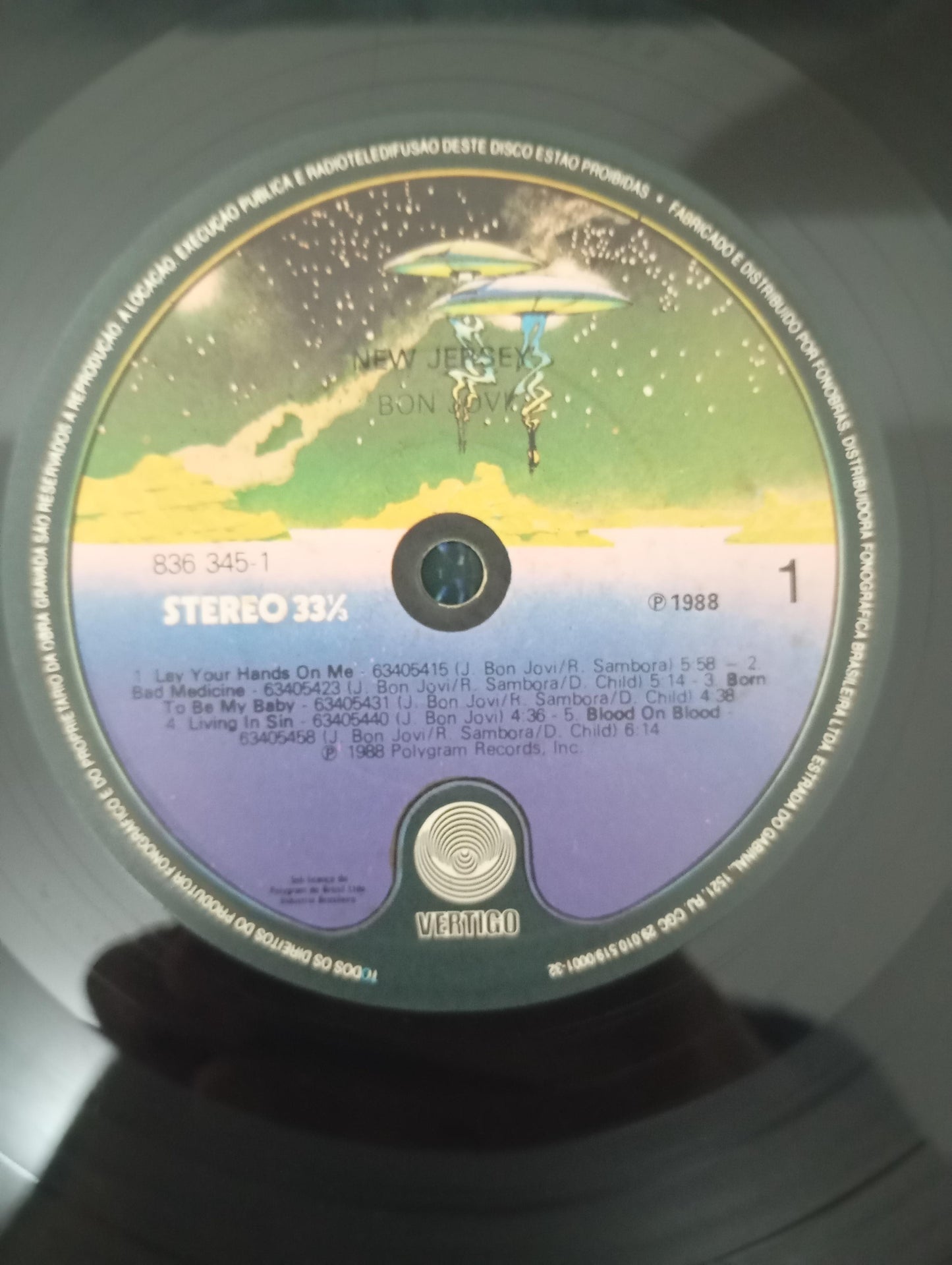 Lp Vinil Bon Jovi New Jersey Com Encarte