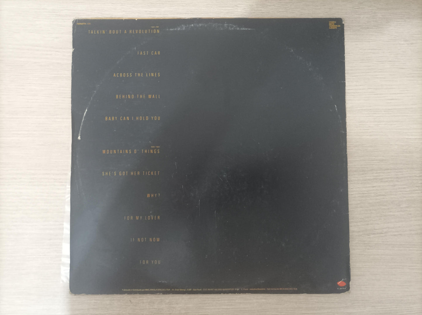 Lp Vinil Tracy Chapman 1988 Com Encarte