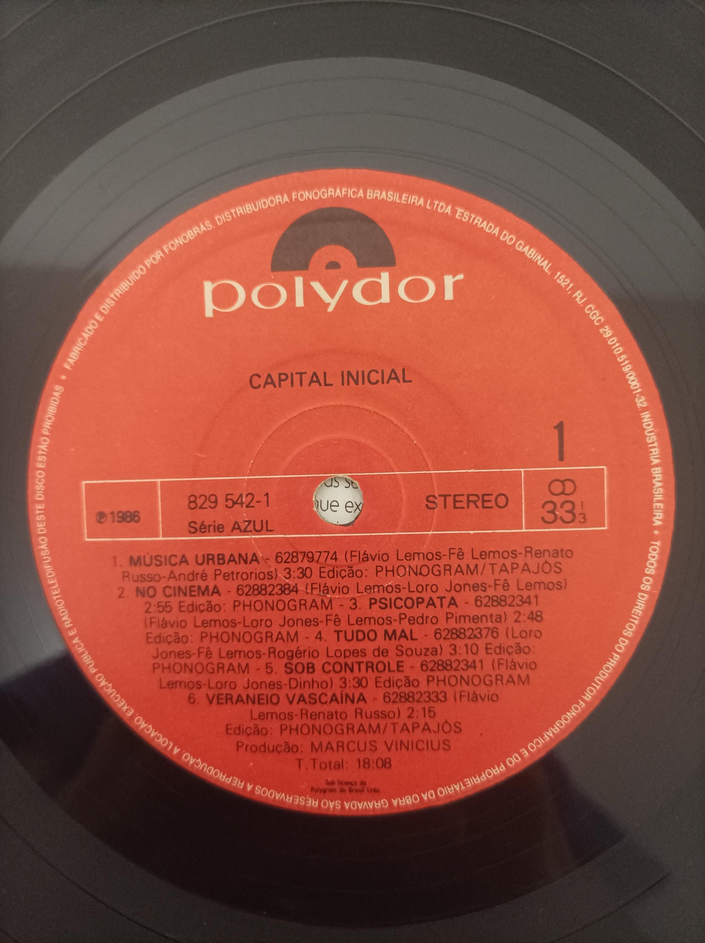 Lp Vinil Capital Inicial 1986 Com Encarte