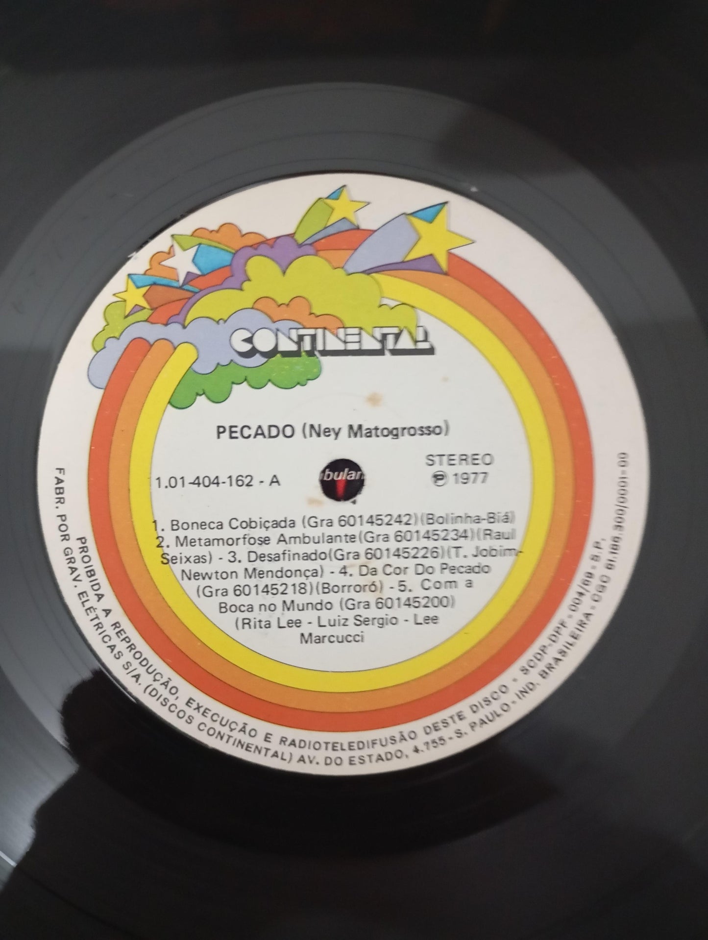 Lp Vinil Ney Matogrosso Pecado Com Encarte