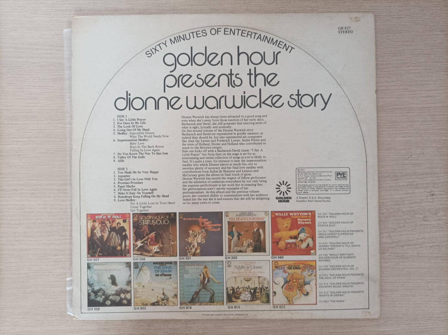 Lp Vinil Dionne Warwick Golden Hour Presents Vol 2 Importado