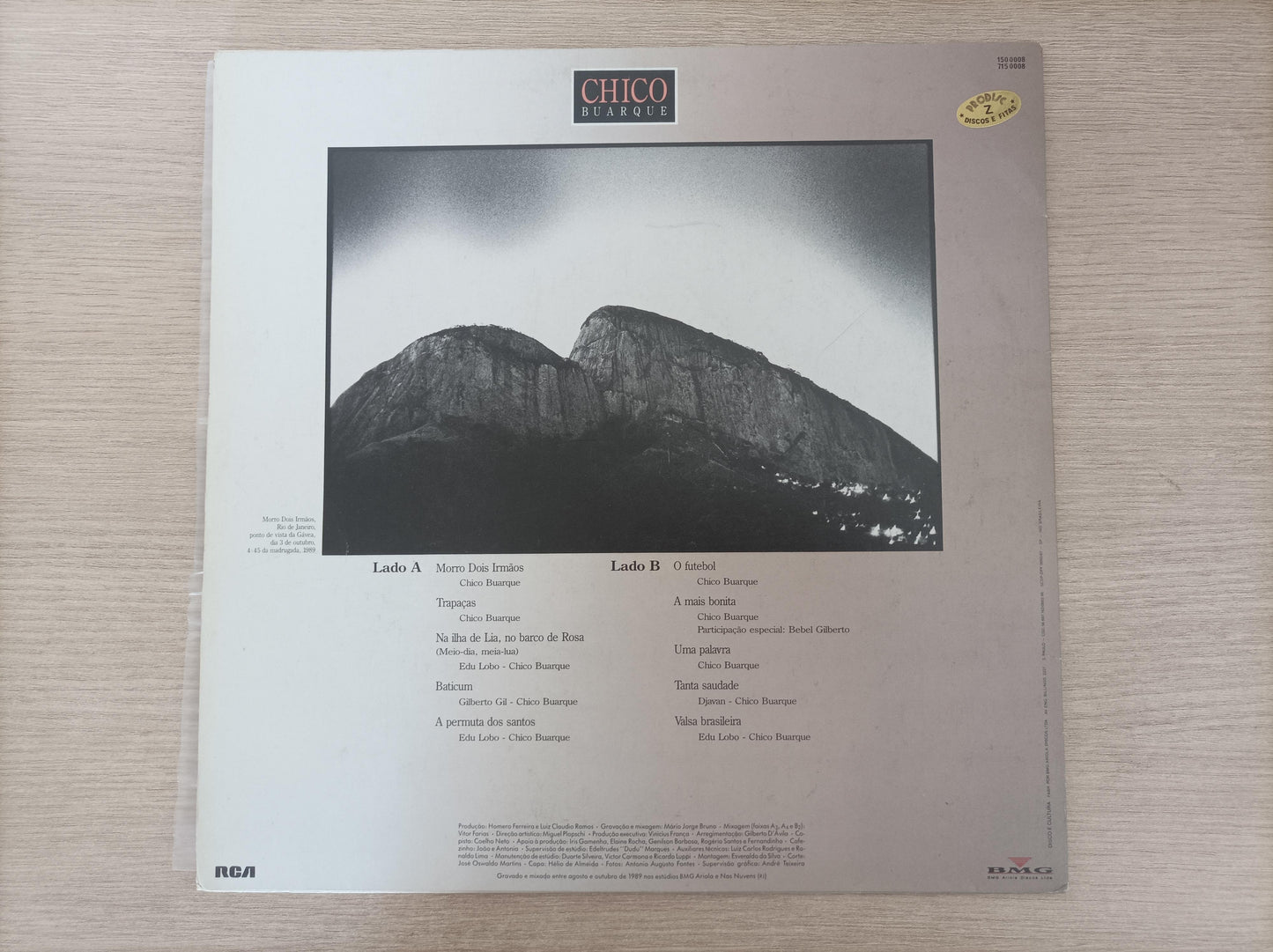 Disco Vinil 1989 Chico Buarque Com Encarte A