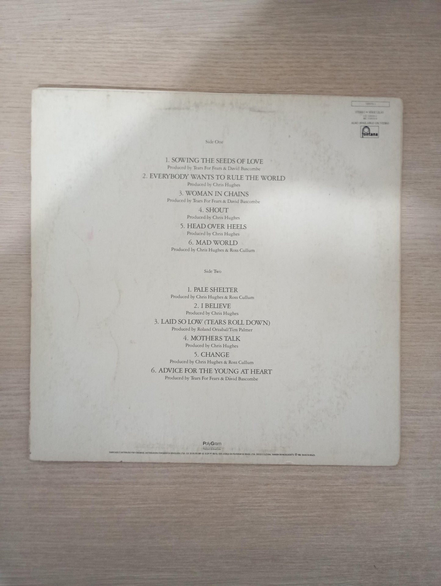 Lp Vinil Tears For Fears Roll Down Greatest Hits C Encarte