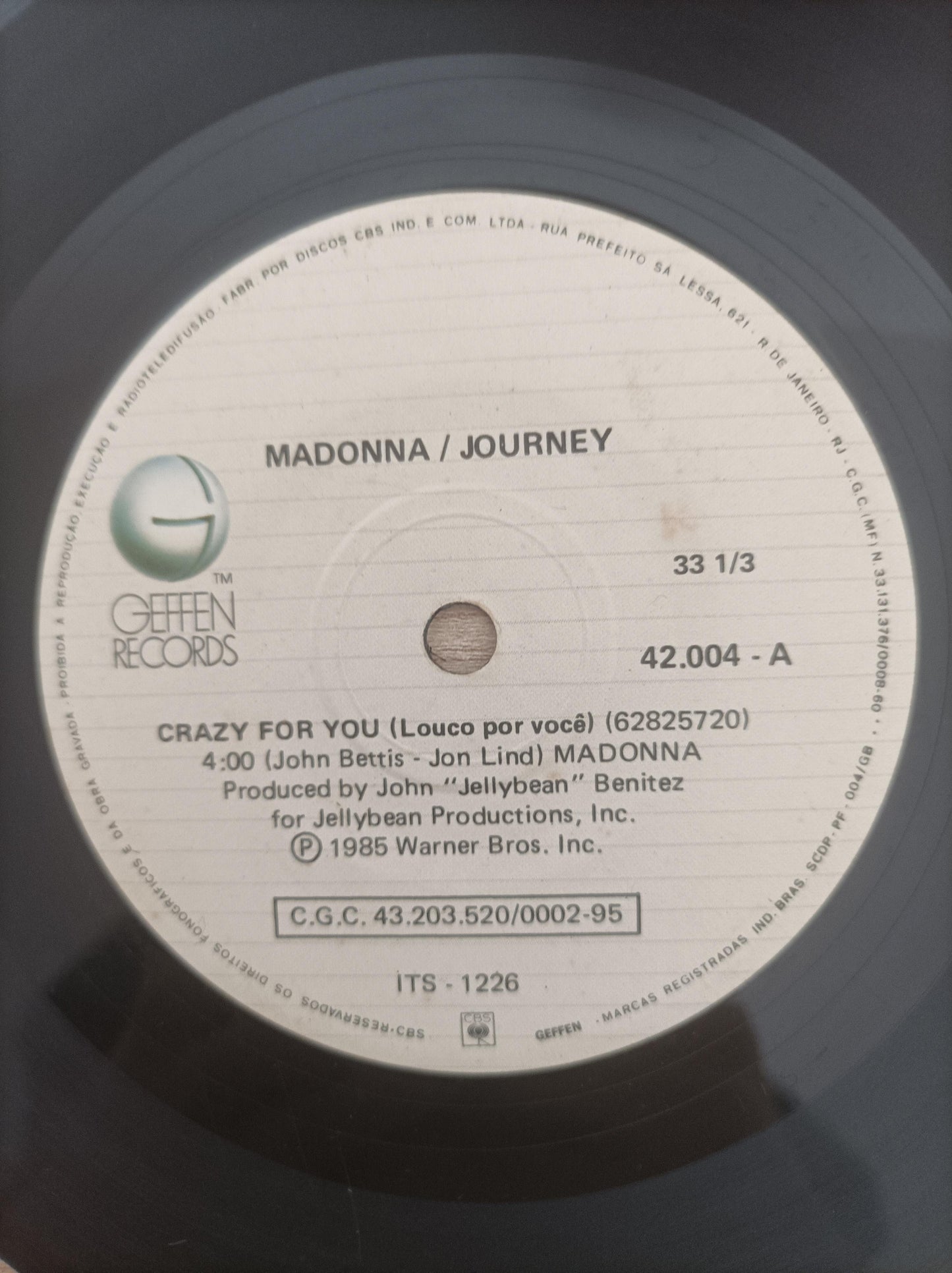Compacto Vinil Madonna Crazy For You