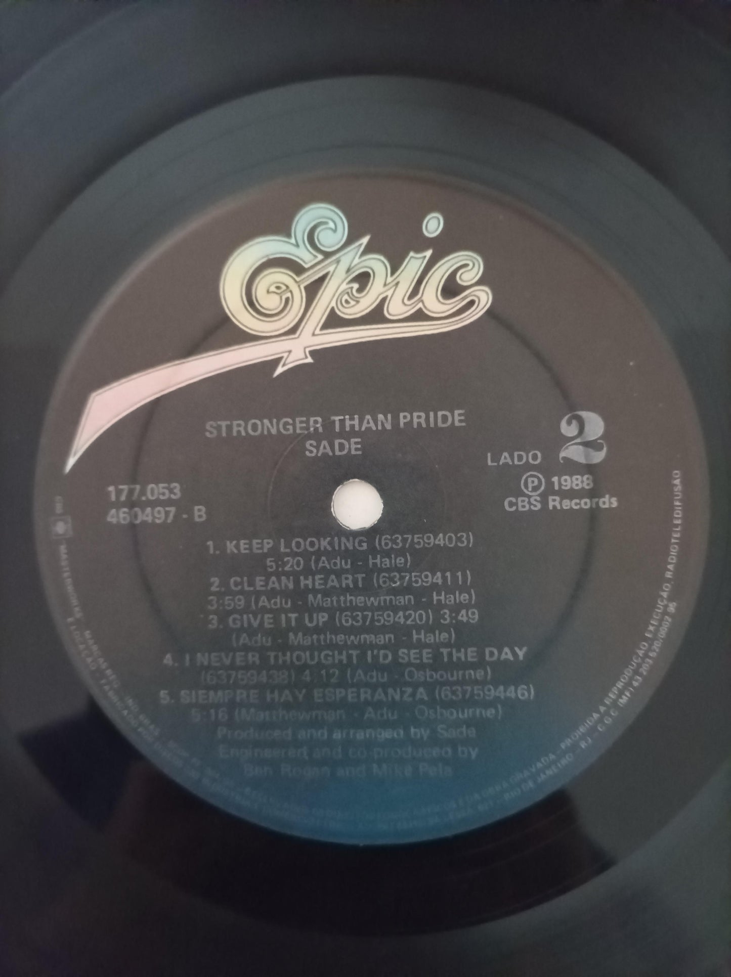 Disco Vinil Stronger Than Pride Sade Com Encarte A