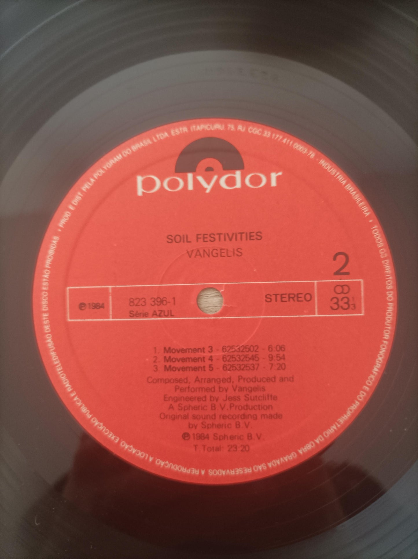 Lp Vinil Vangelis Soil Festivities