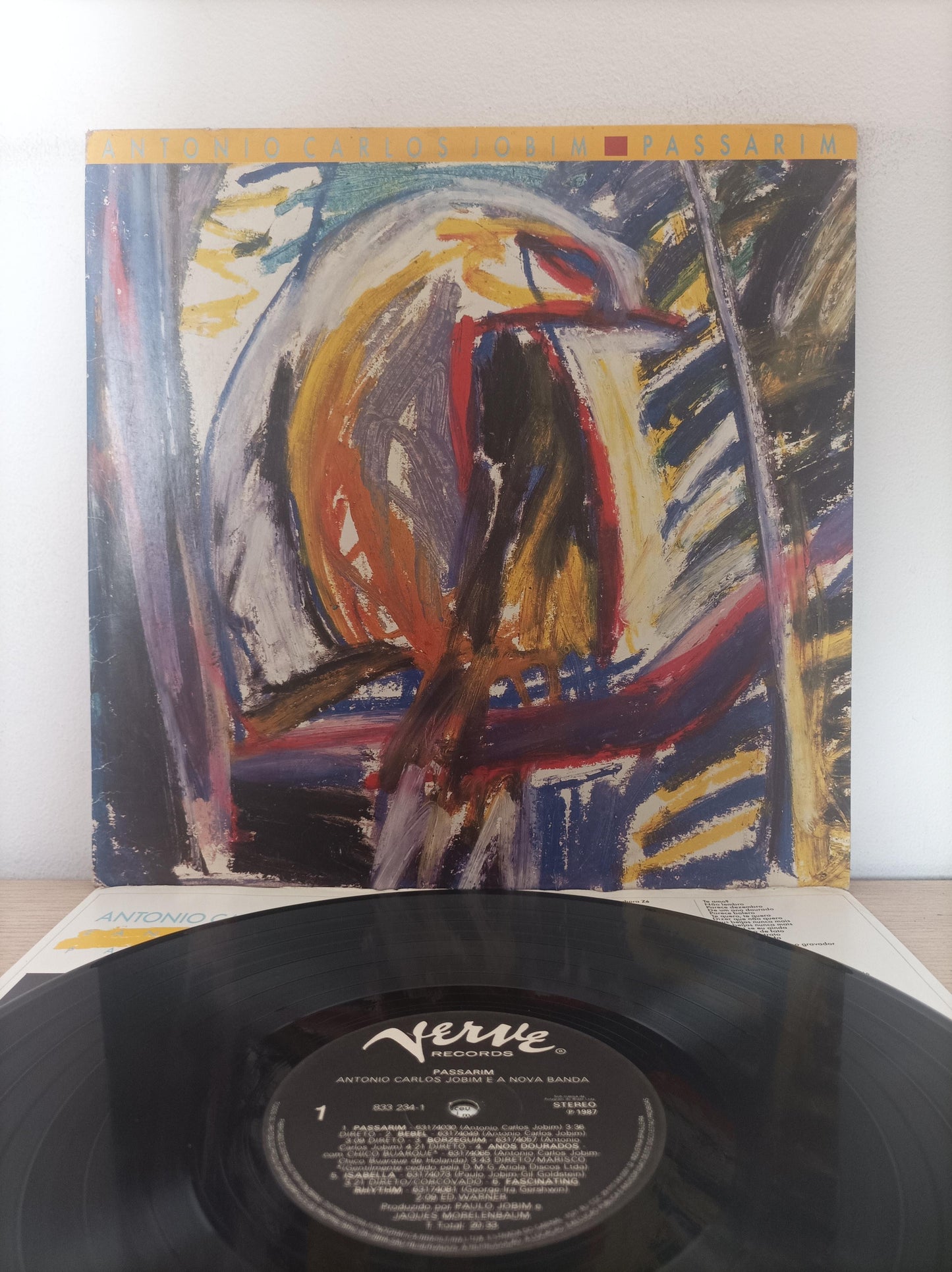 Lp Vinil Antonio Carlos Jobim Passarim Com Encarte