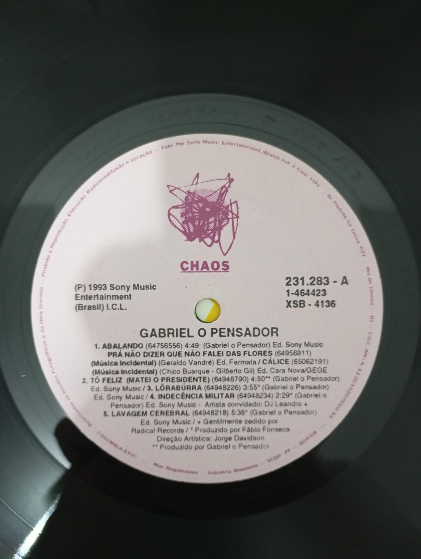 Disco Vinil 1993 Gabriel O Pensador Com Encarte A