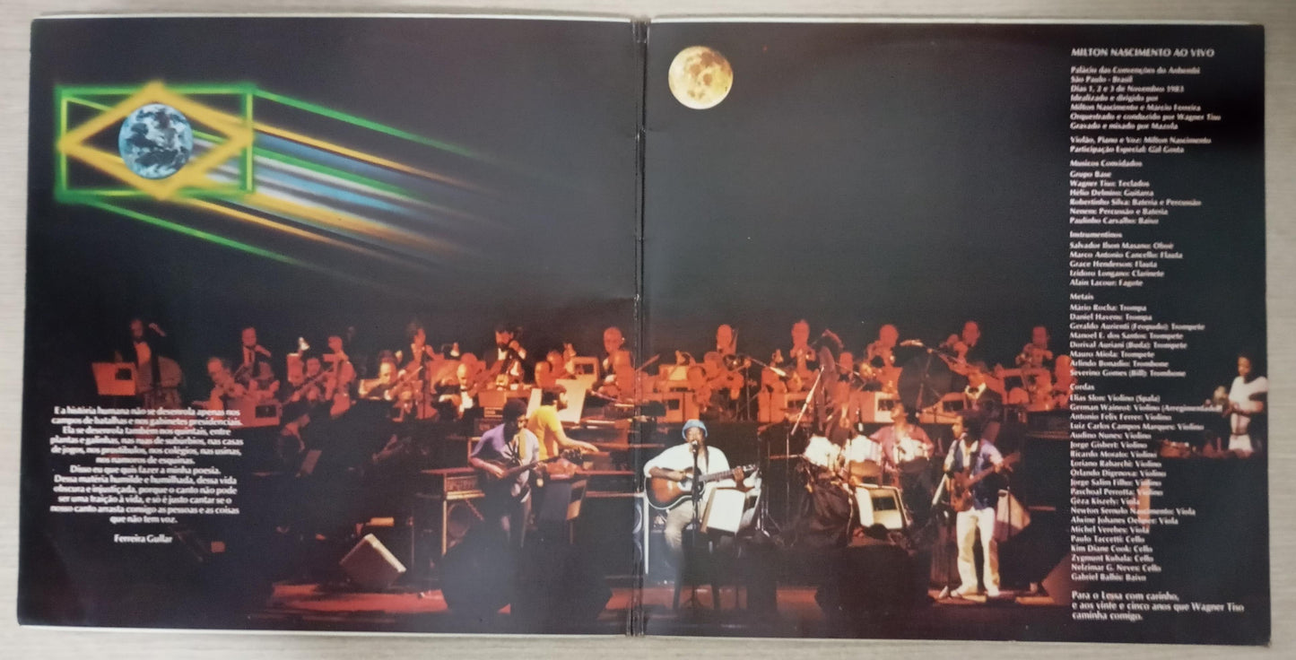 Lp Vinil Milton Nascimento Ao Vivo Capa Dupla Com Encarte