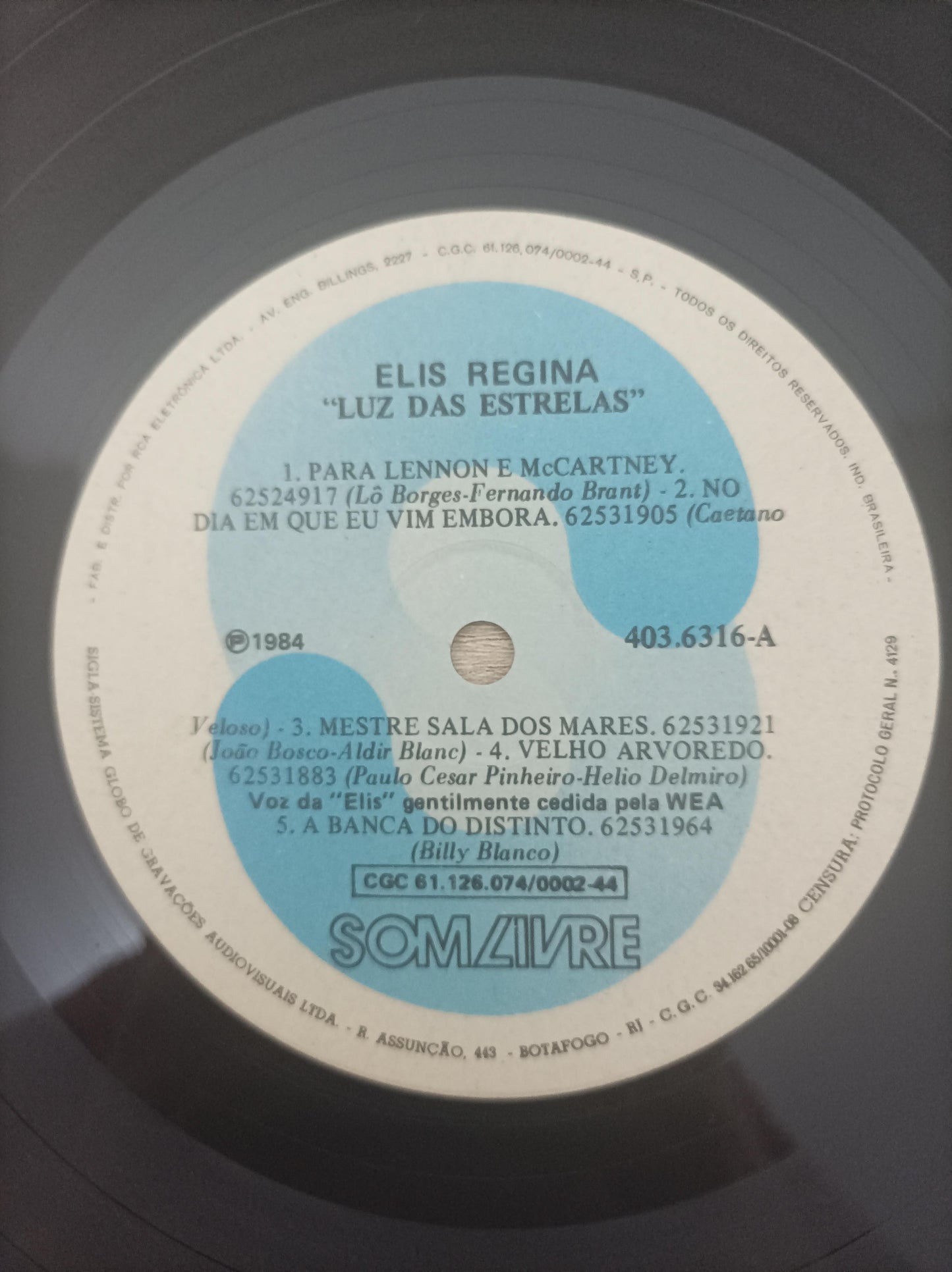Disco Vinil Luz Das Estrelas Elis Regina A
