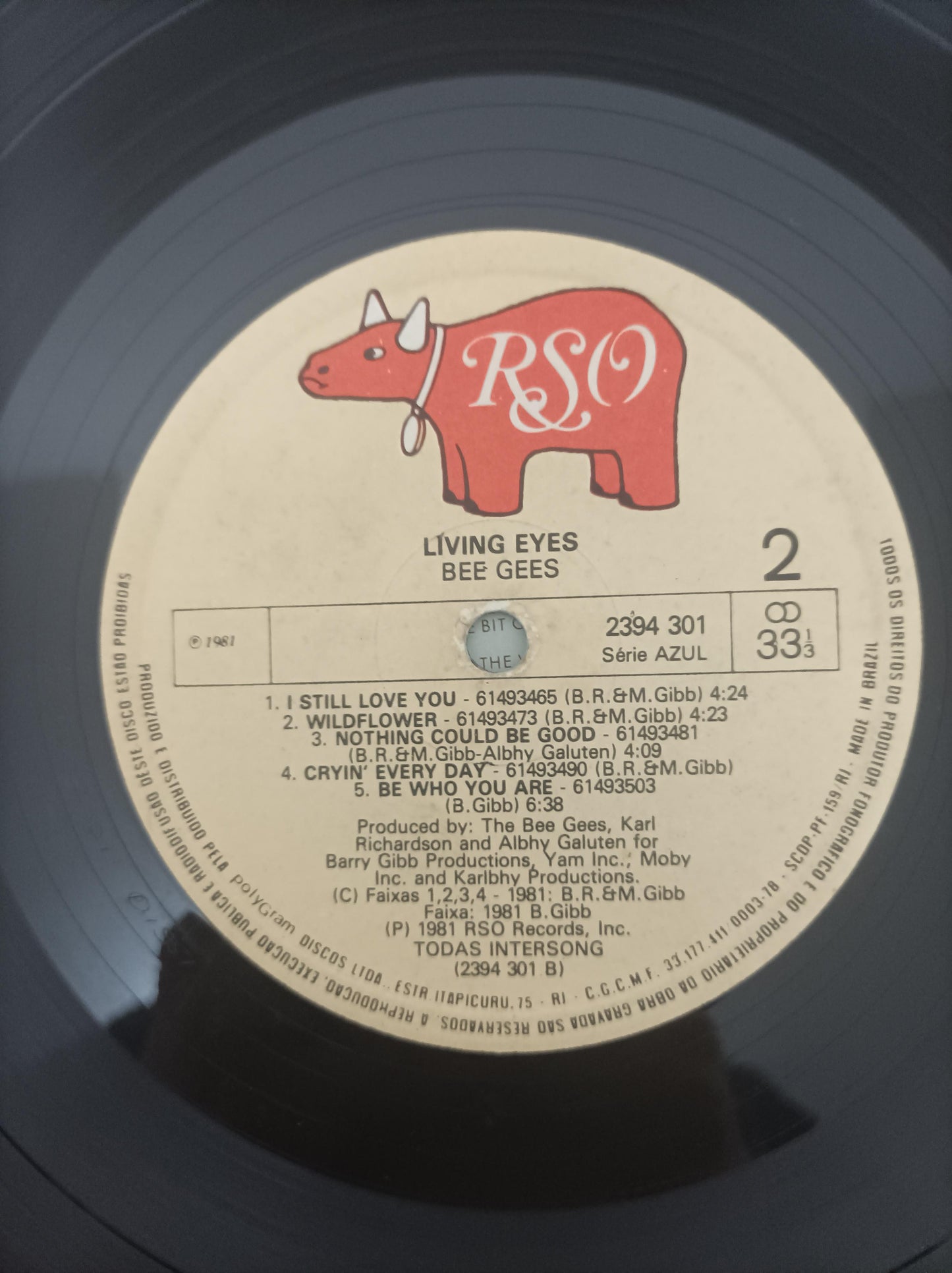 Disco Vinil Living Eyes Bee Gees Capa Dupla Com Encarte A