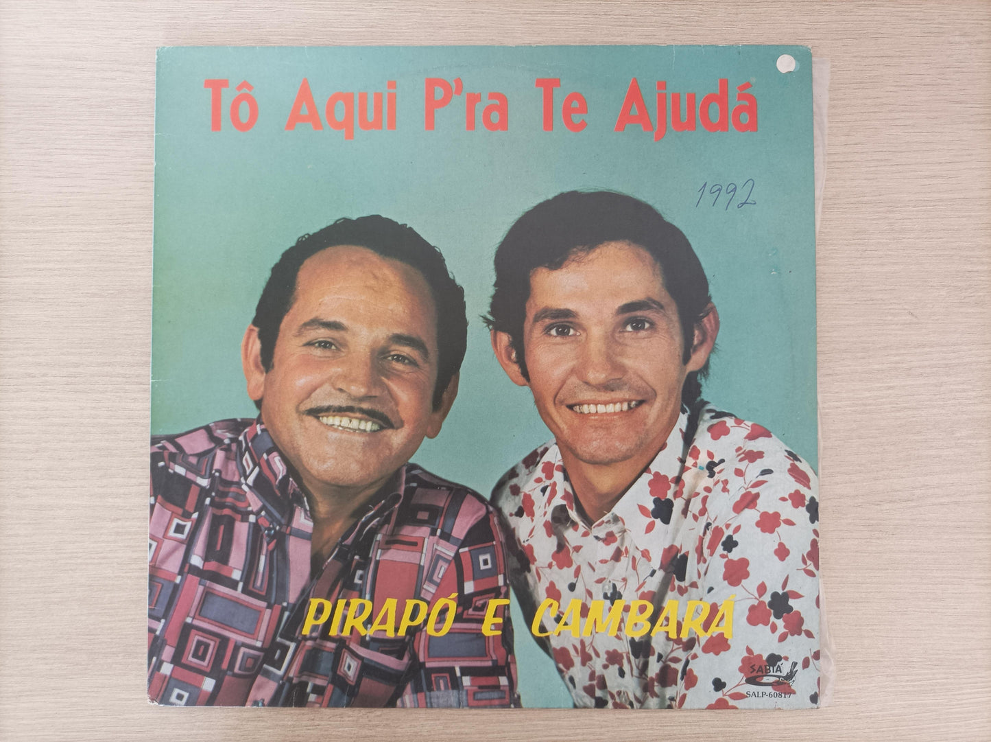 Lp Vinil Pirapó E Cambará Tô Aqui P'ra Te Ajudá
