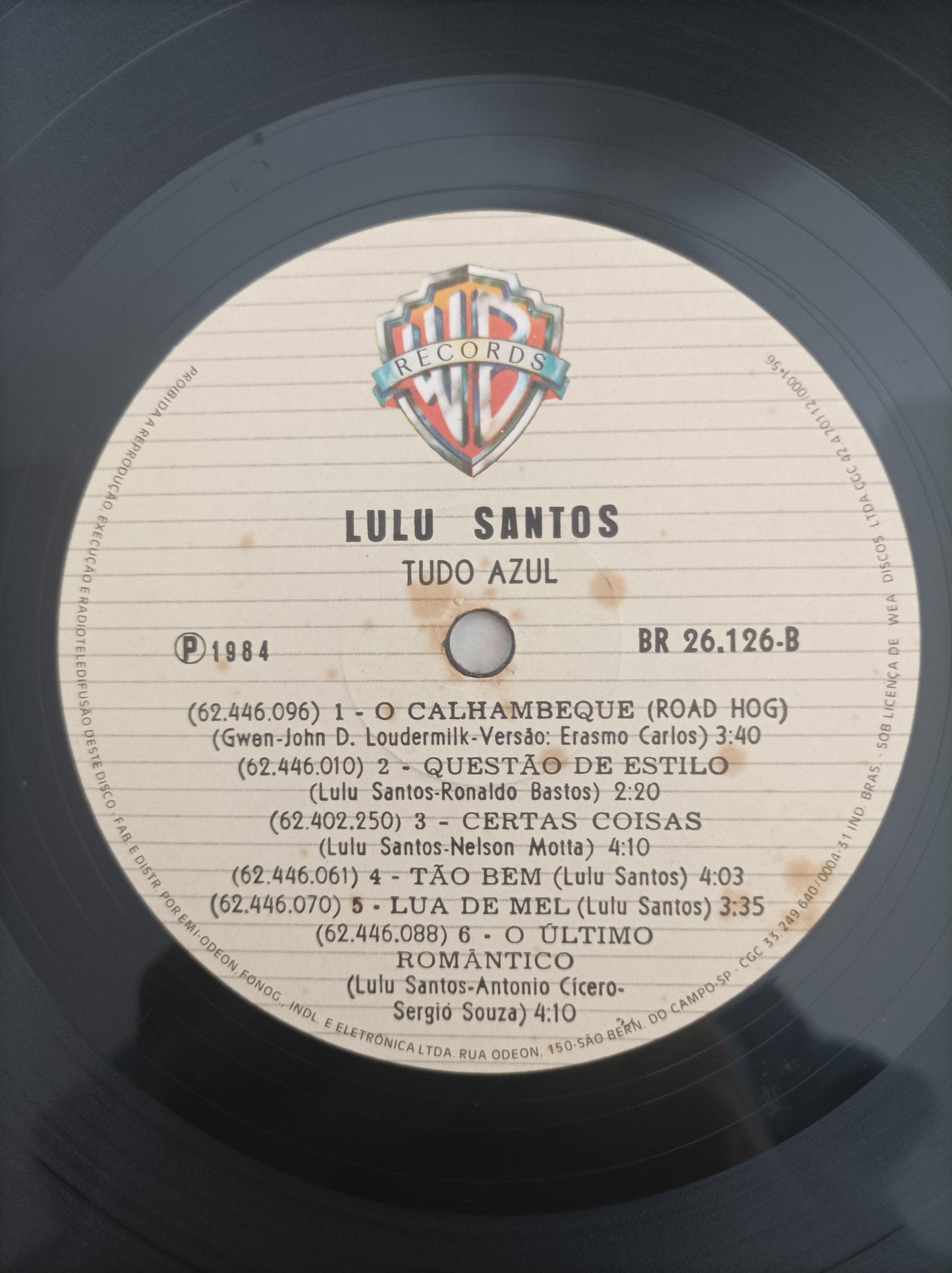 Lp Vinil Lulu Santos Tudo Azul Com Encarte