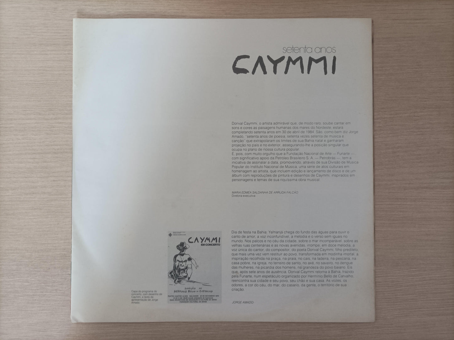 Lp Vinil Dorival Caymmi Setenta Anos Duplo Com Encartes