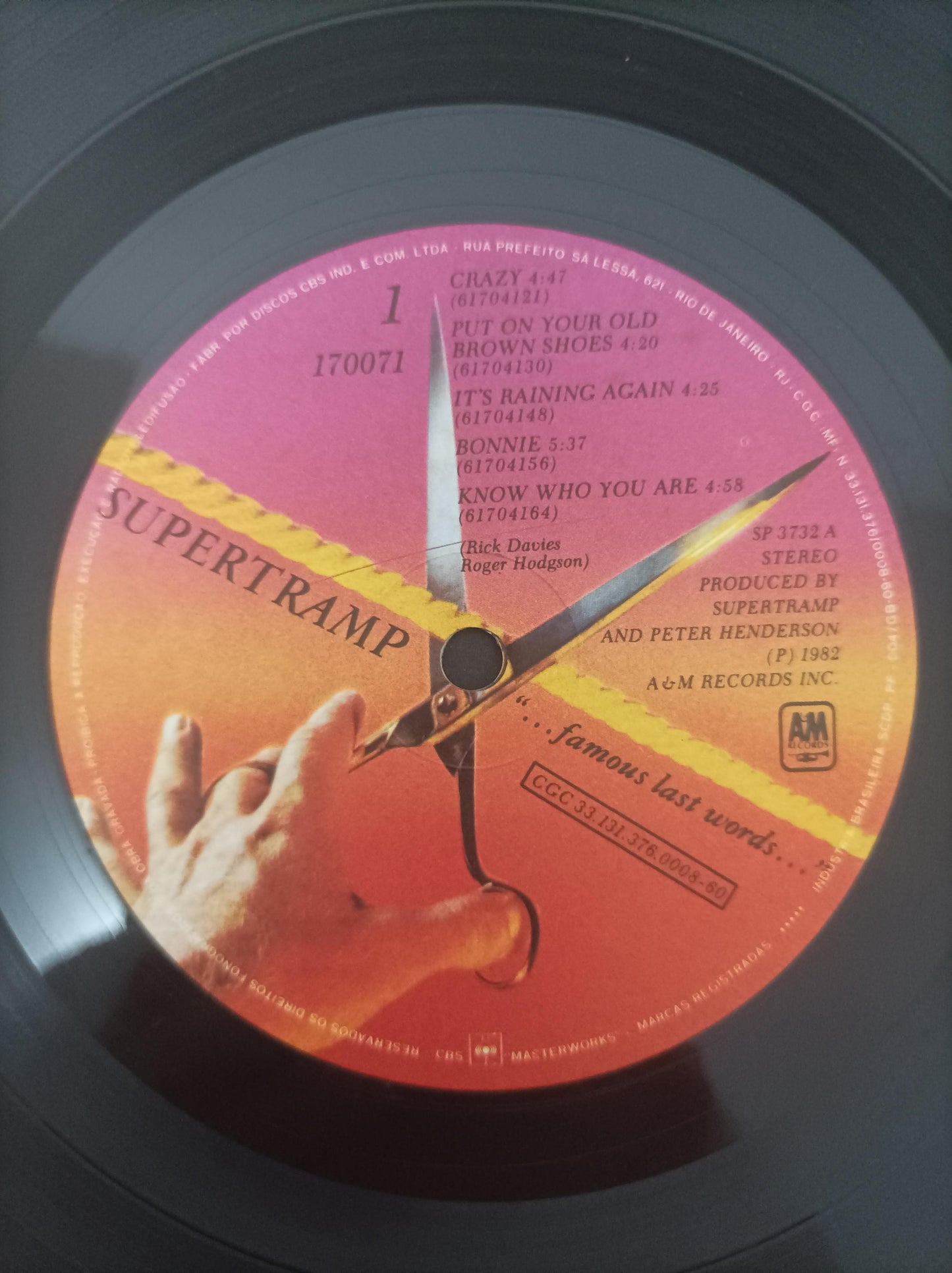 Lp Vinil Supertramp Famous Last Words Com Encarte
