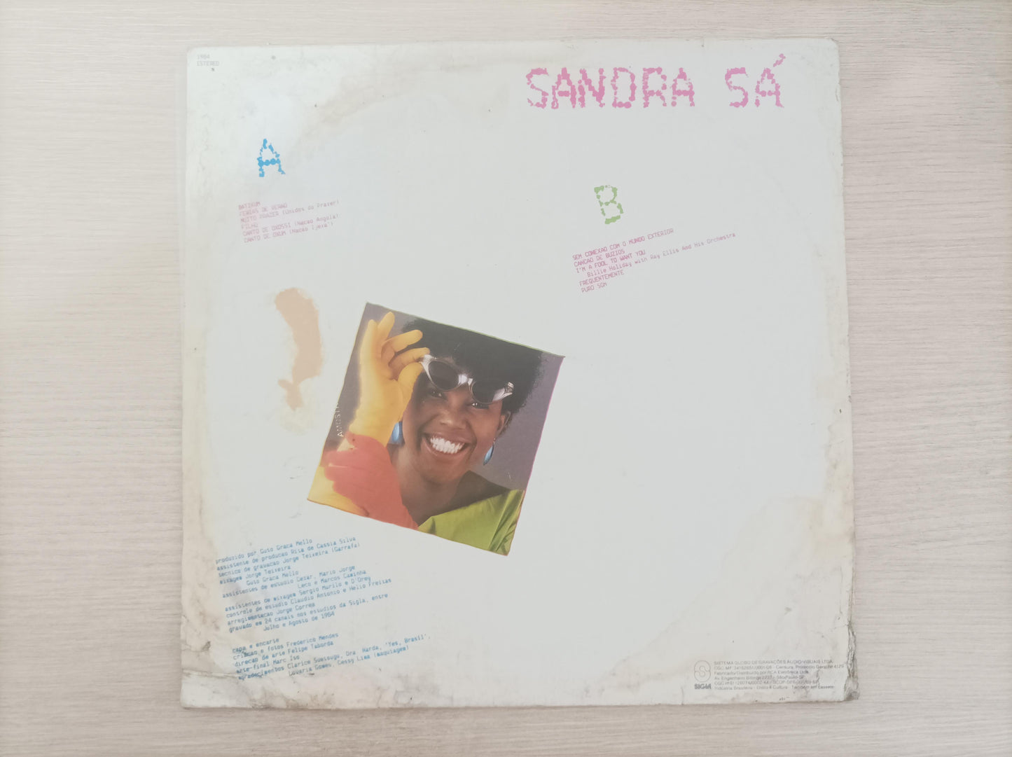 Lp Vinil Sandra De Sá 1984 Com Encarte