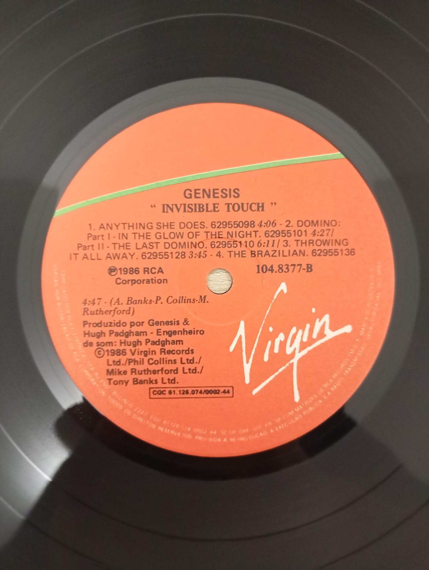 Disco Vinil Invisible Touch Genesis A