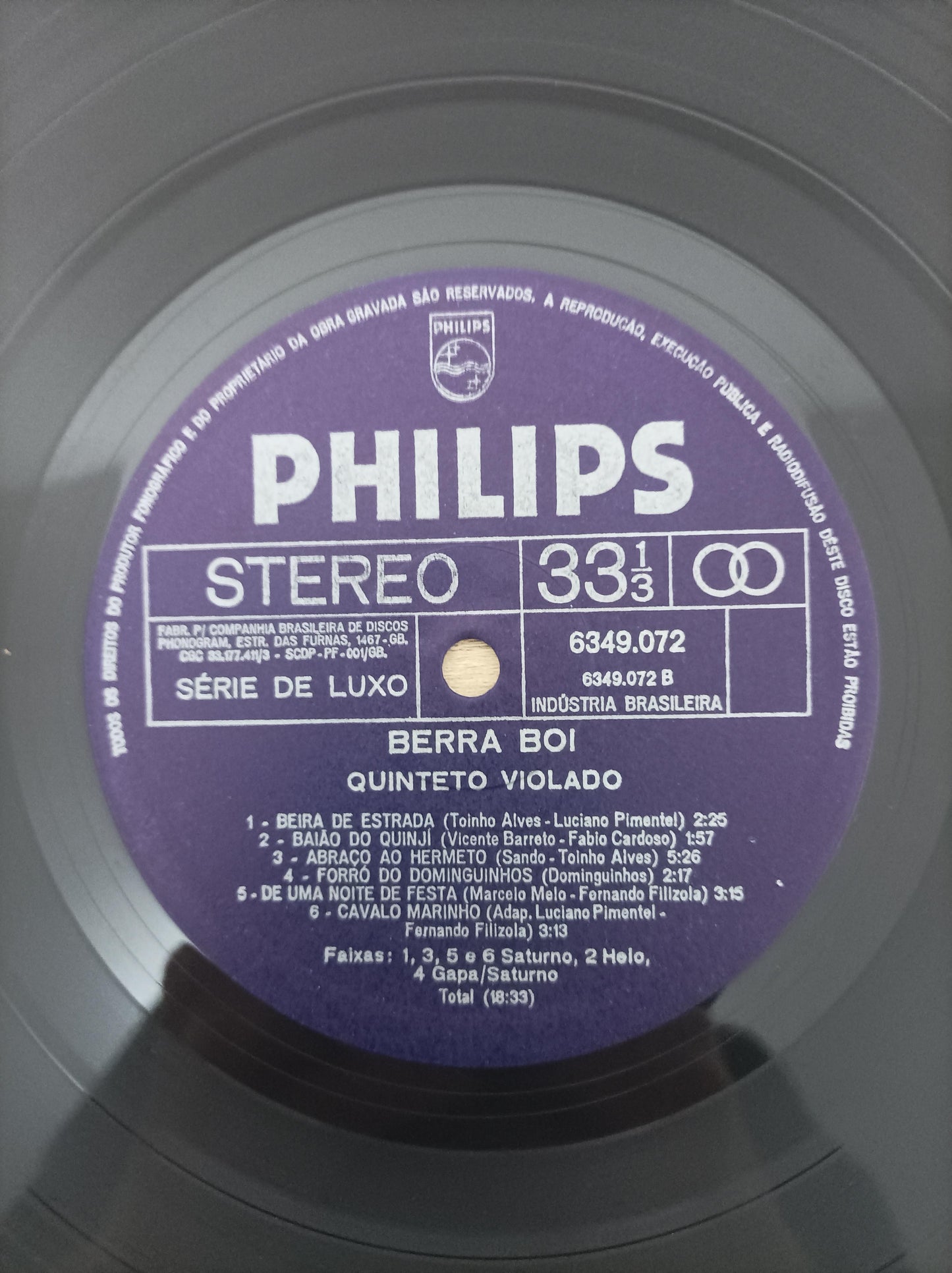 Lp Vinil Quinteto Violado Berra Boi
